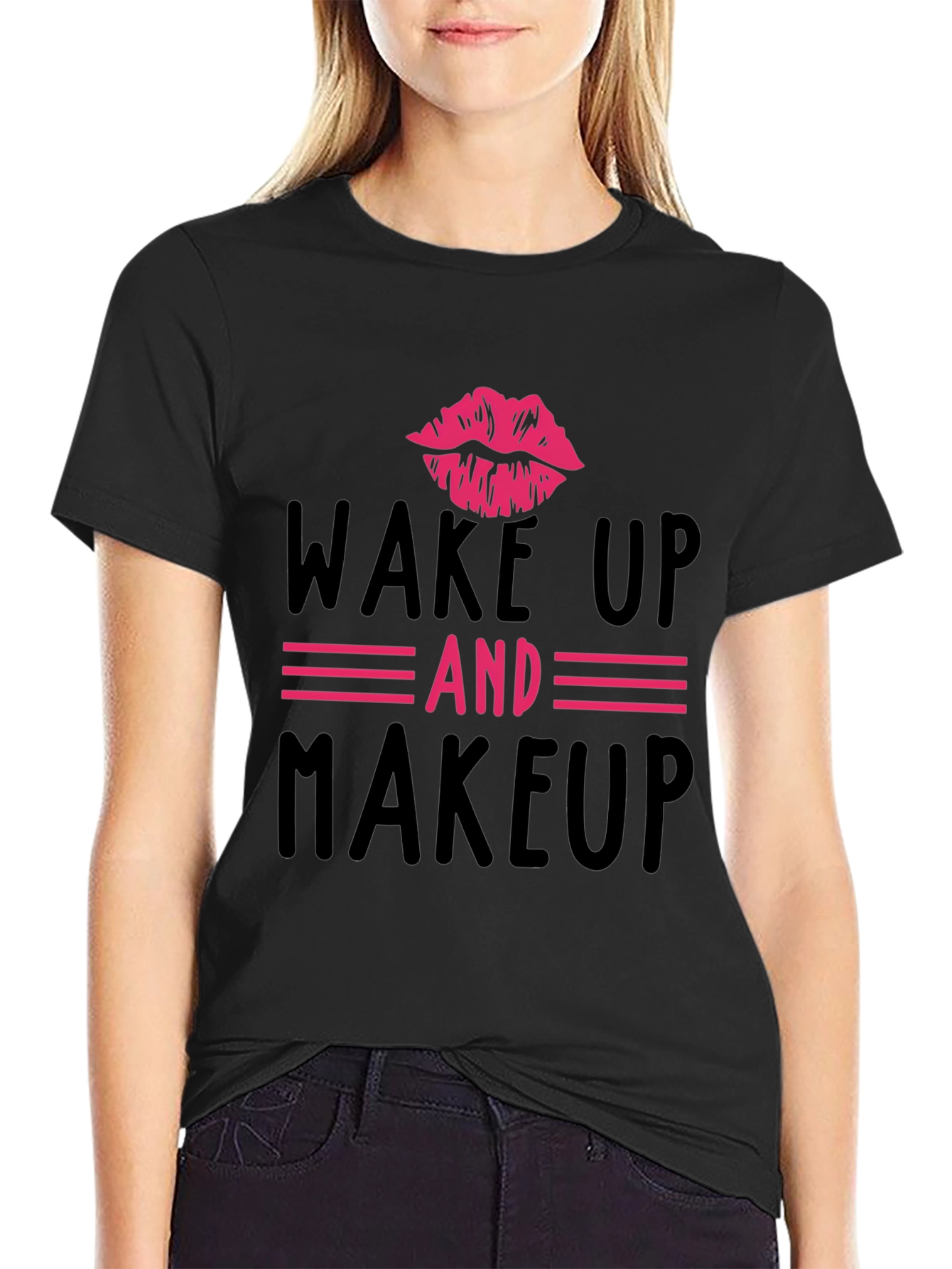 Wake Up & Makeup Graphic Tee