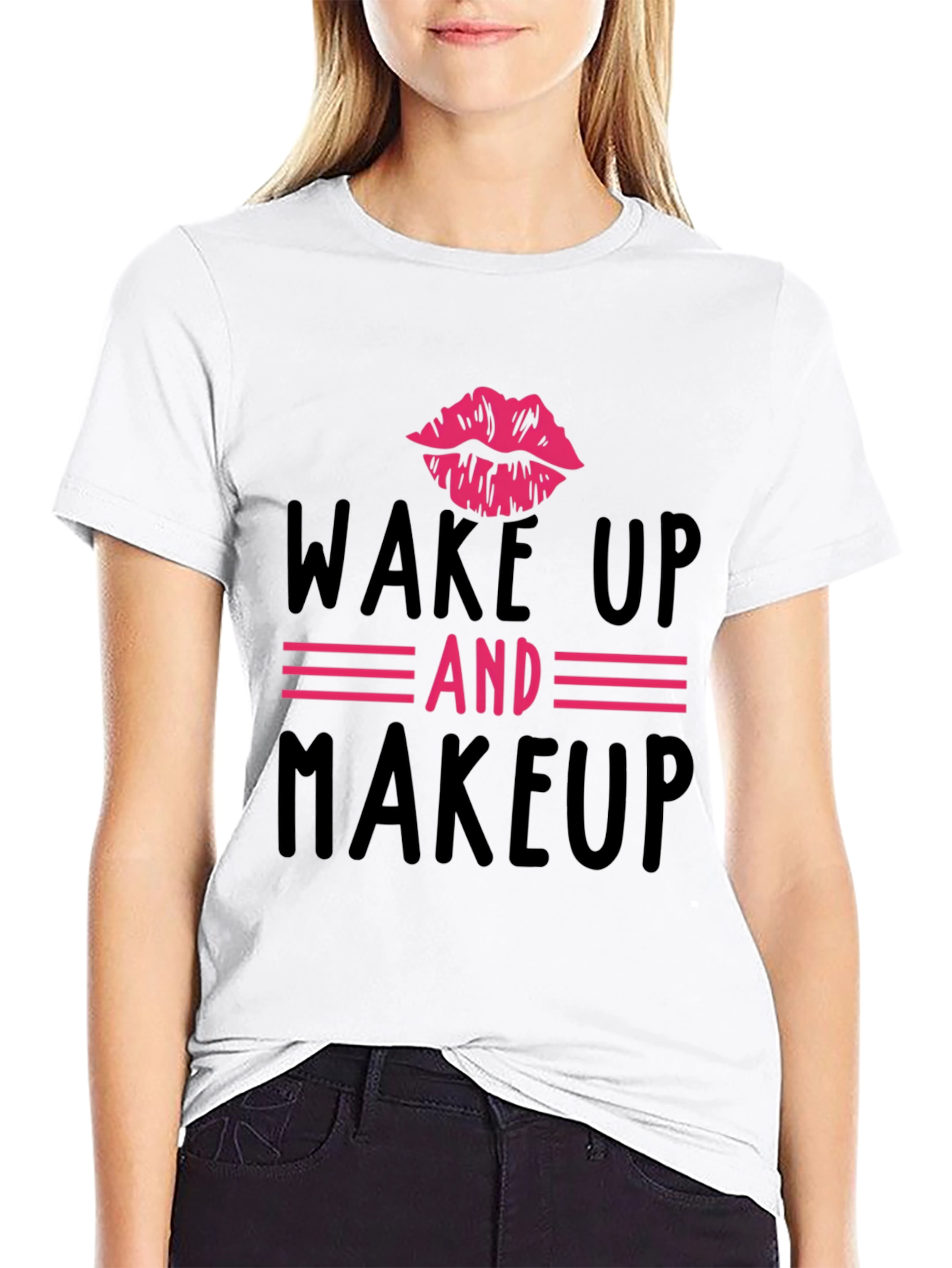 Wake Up & Makeup Graphic Tee