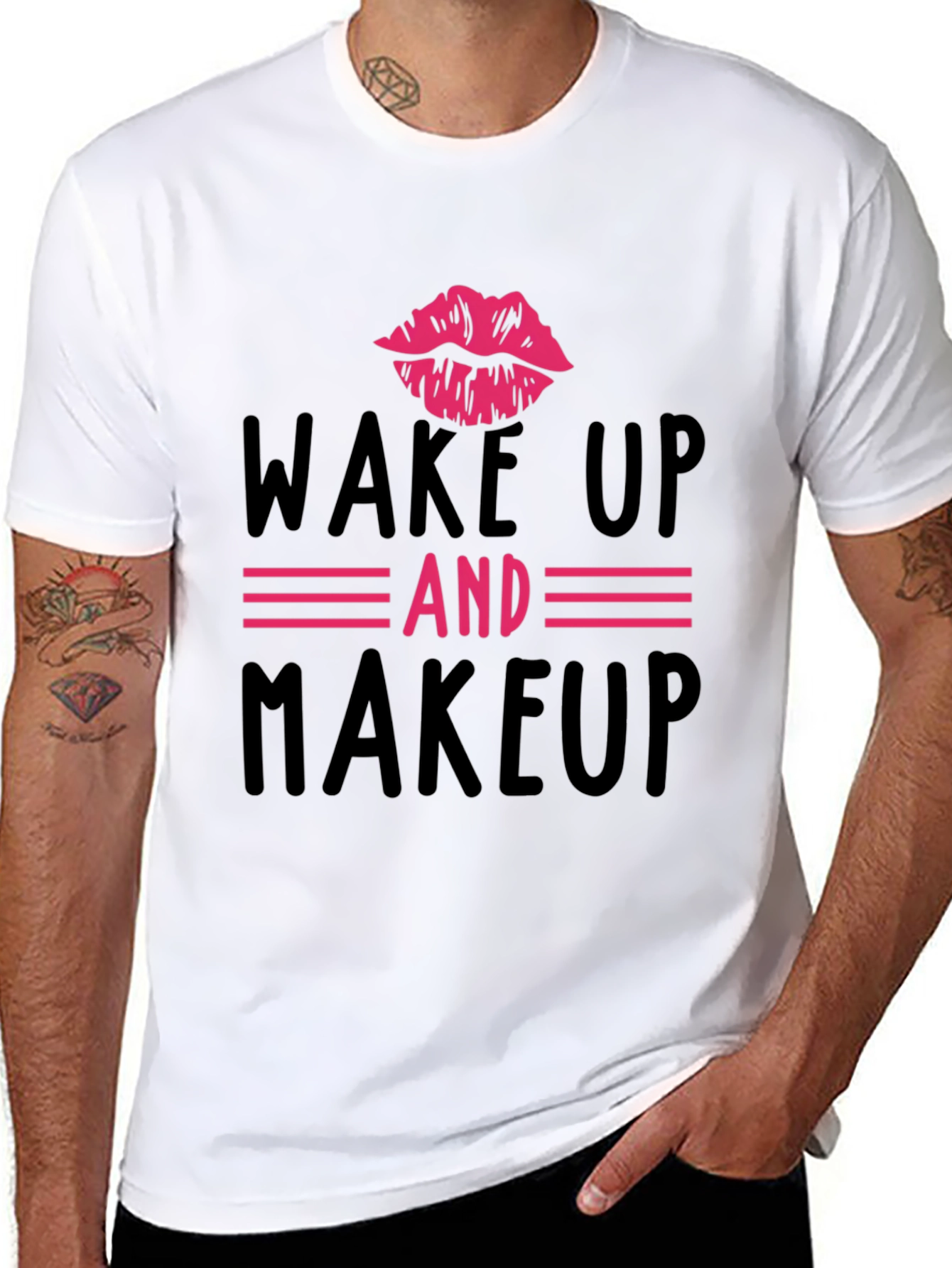 Wake Up & Makeup Graphic Tee