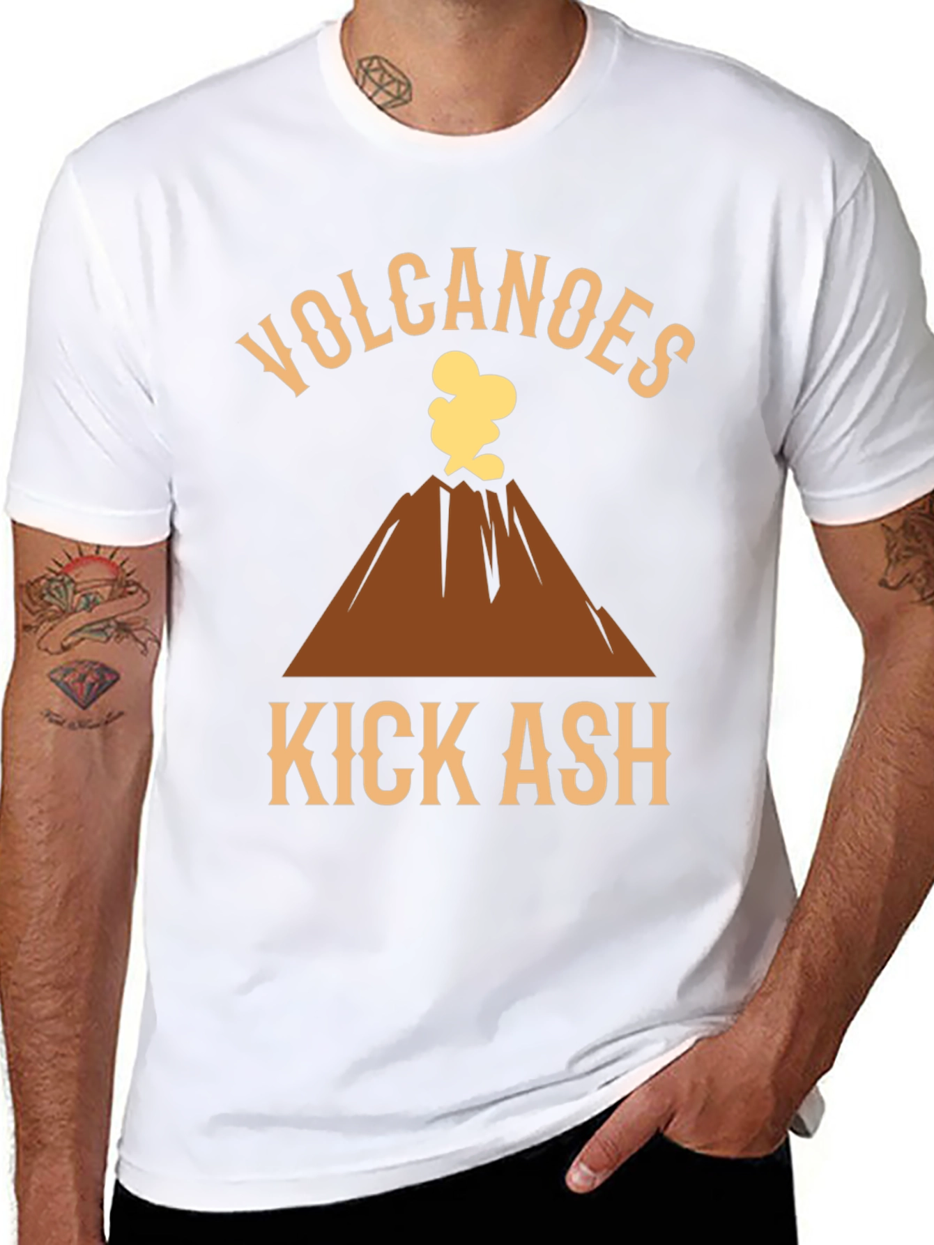 Volcanoes Kick Ash Graphic T-Shirt
