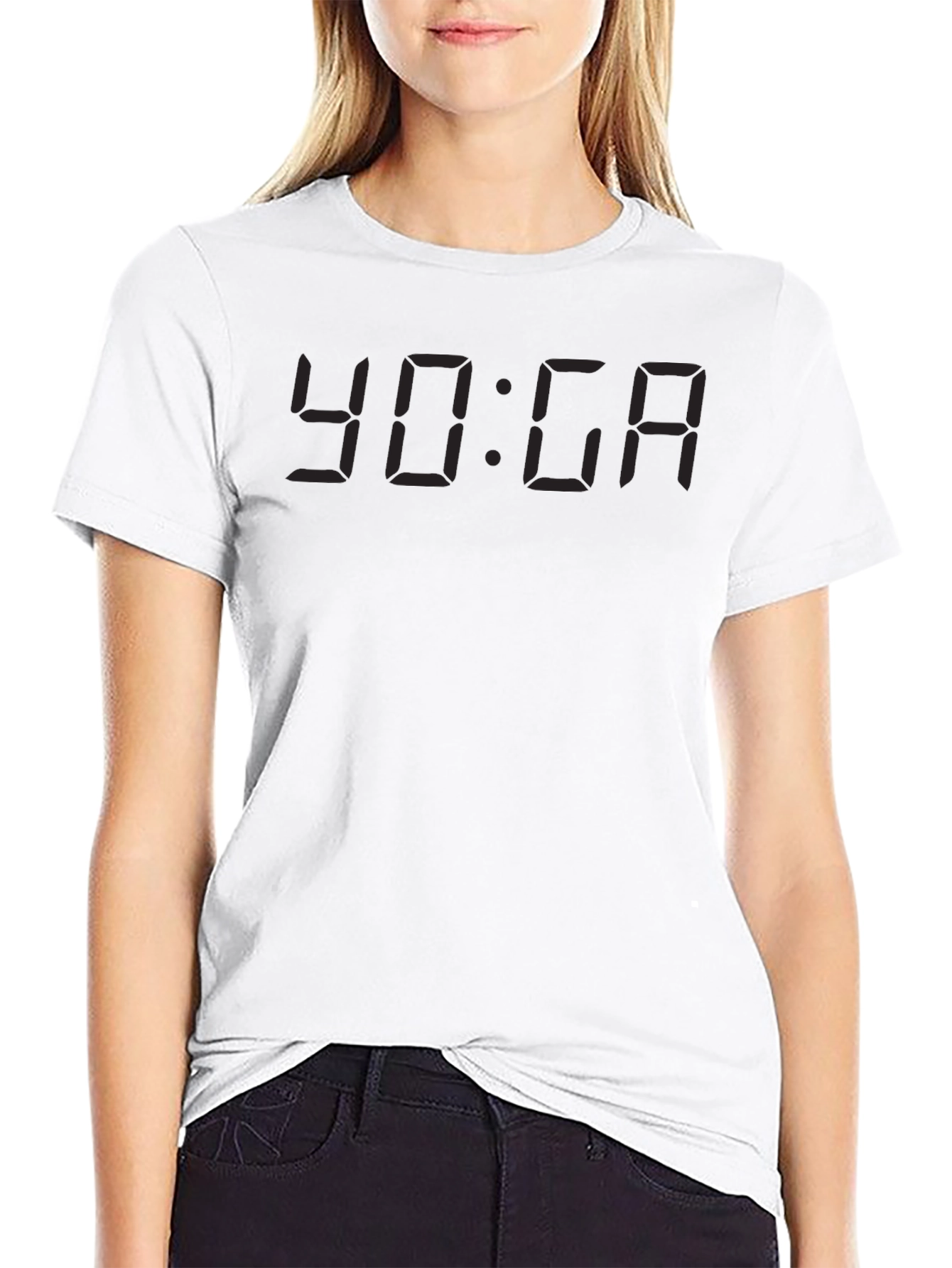 Yoga Time Black Graphic Tee - Relax & Recharge
