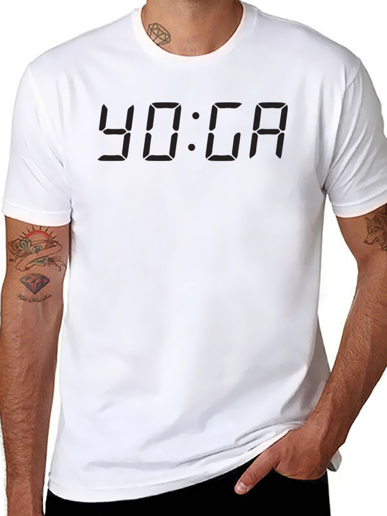 Yoga Time Black Graphic Tee - Relax & Recharge