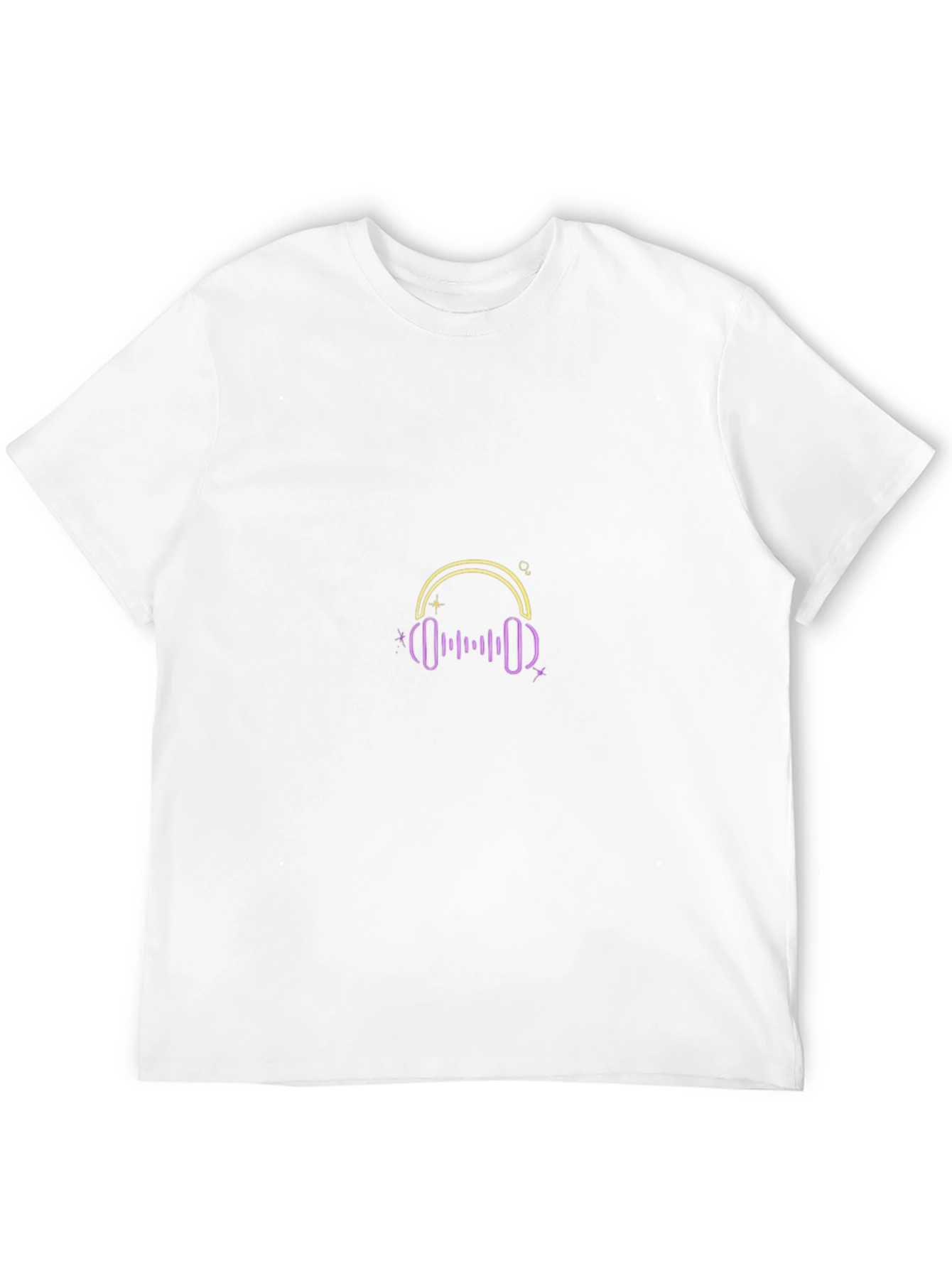 Headphones Graphic Black T-Shirt