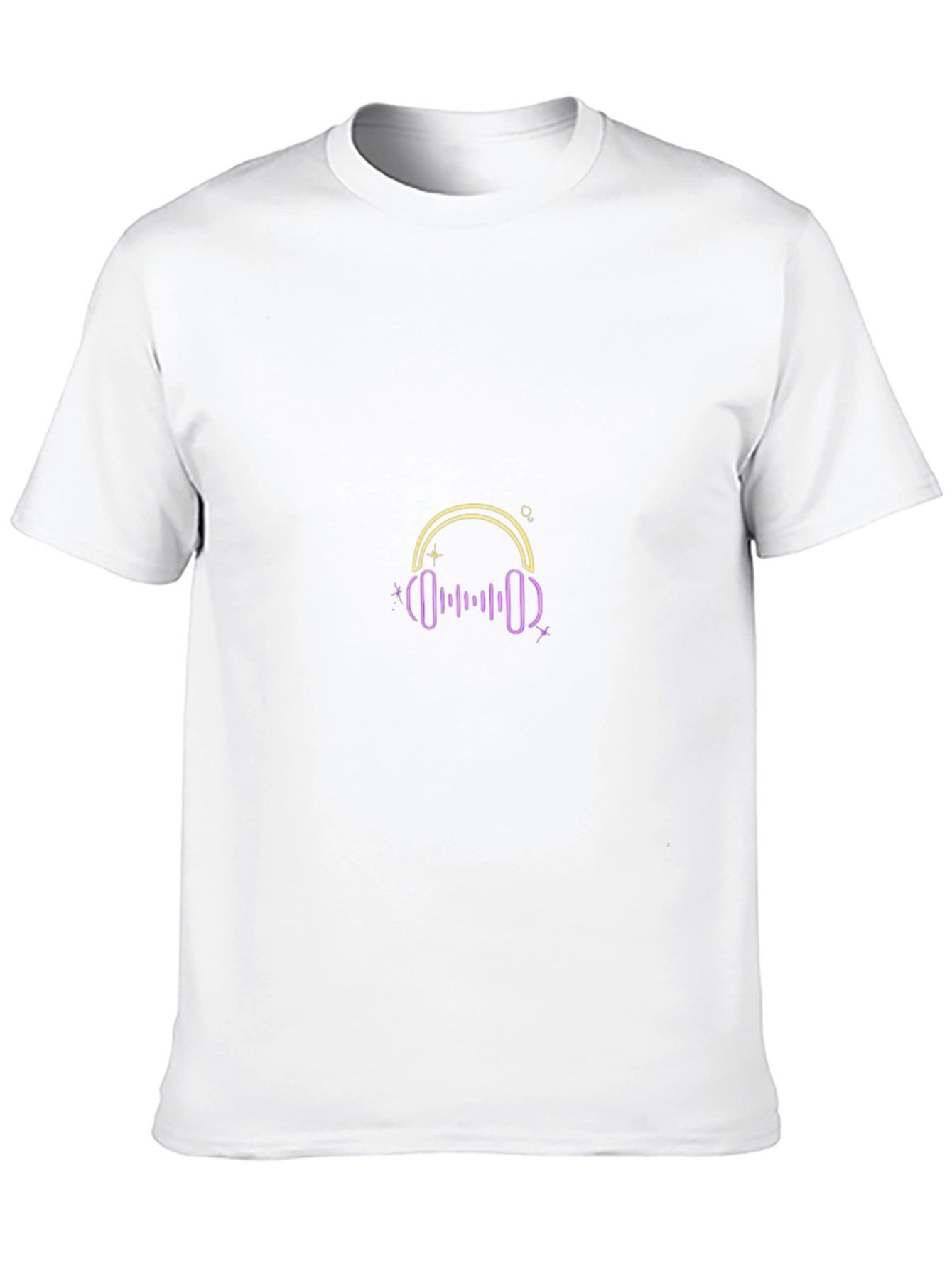 Headphones Graphic Black T-Shirt