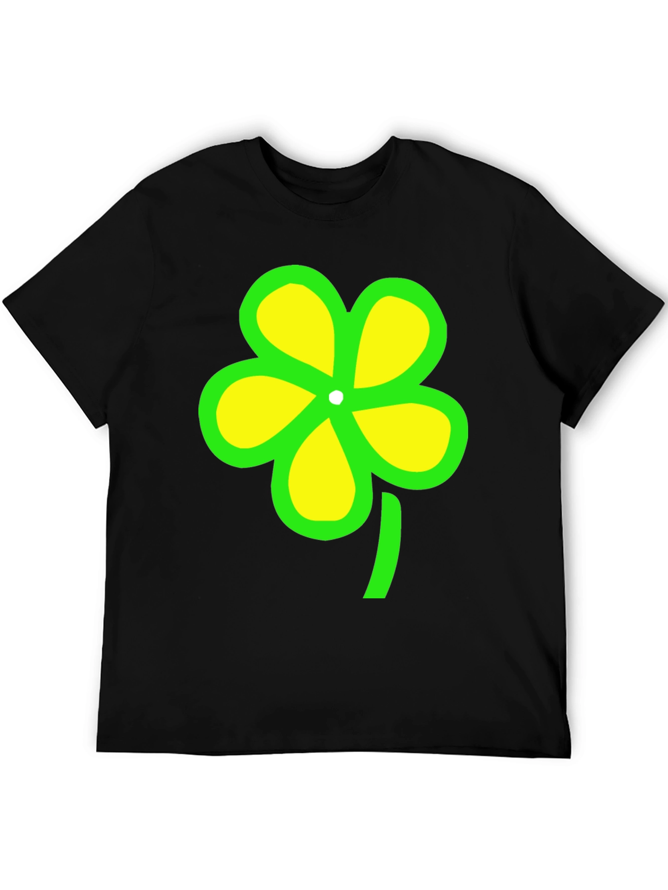 Lucky Clover Graphic Tee - Unisex Black T-Shirt