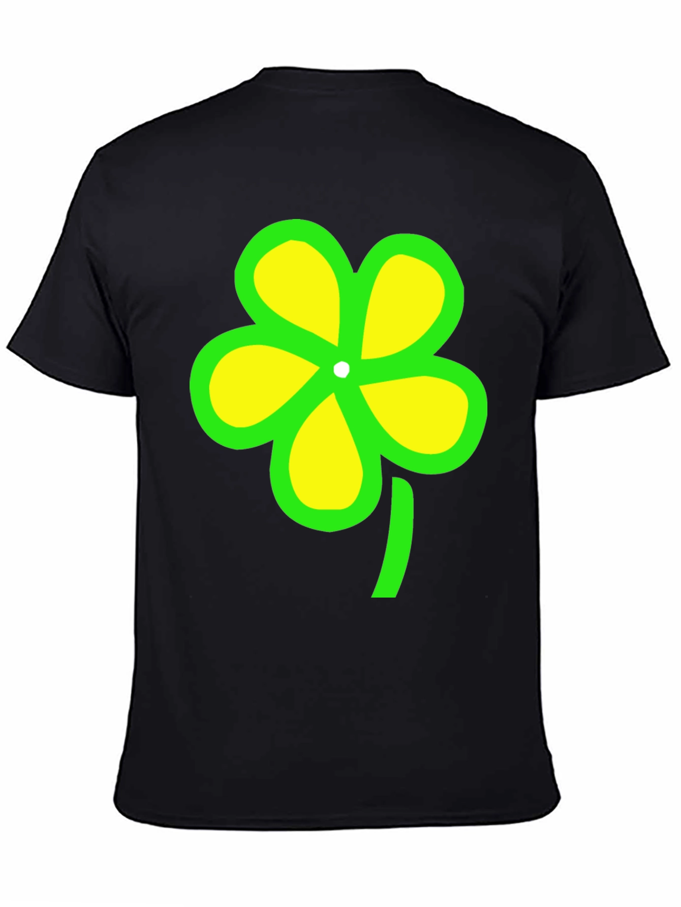 Lucky Clover Graphic Tee - Unisex Black T-Shirt