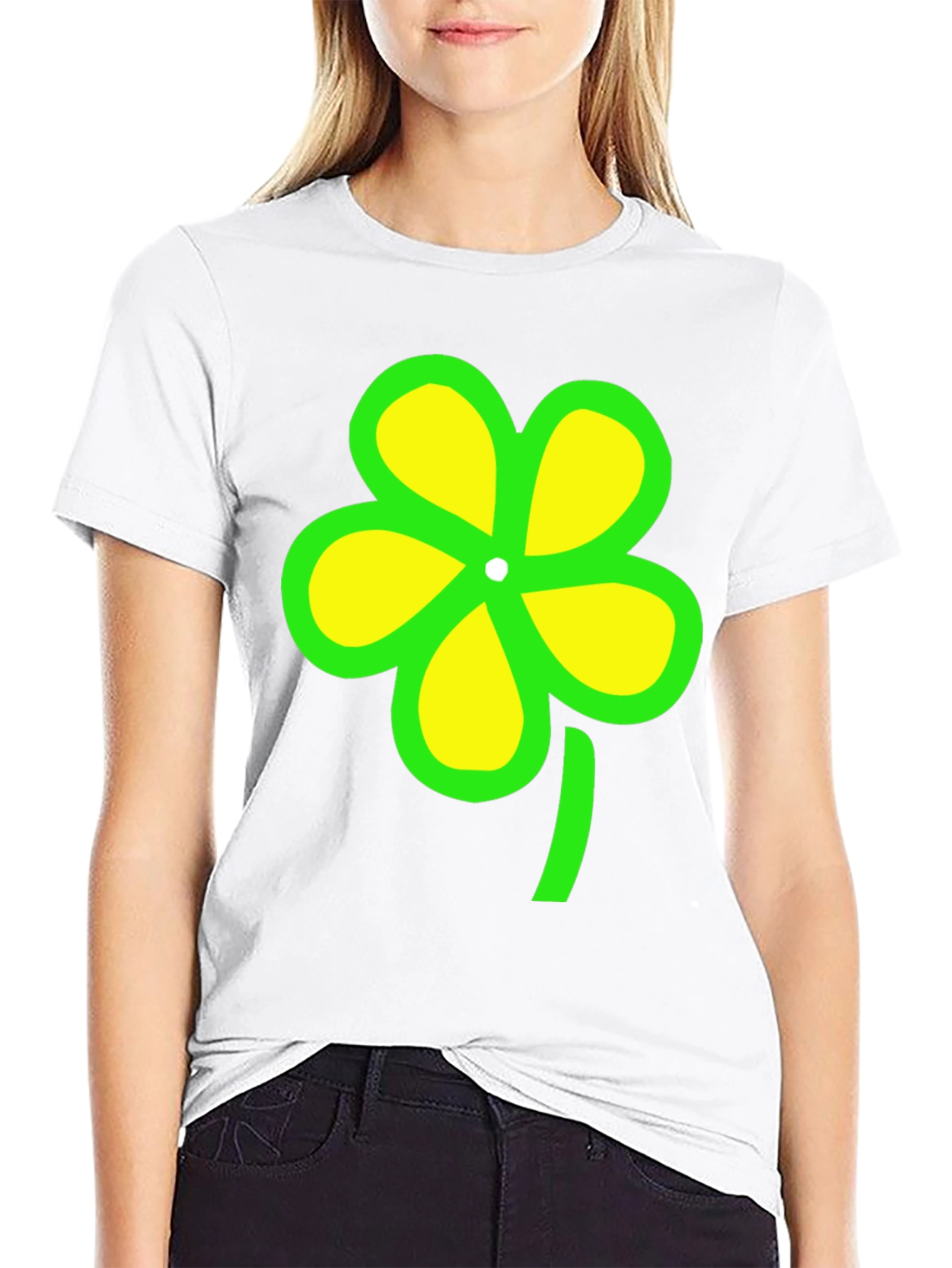 Lucky Clover Graphic Tee - Unisex Black T-Shirt