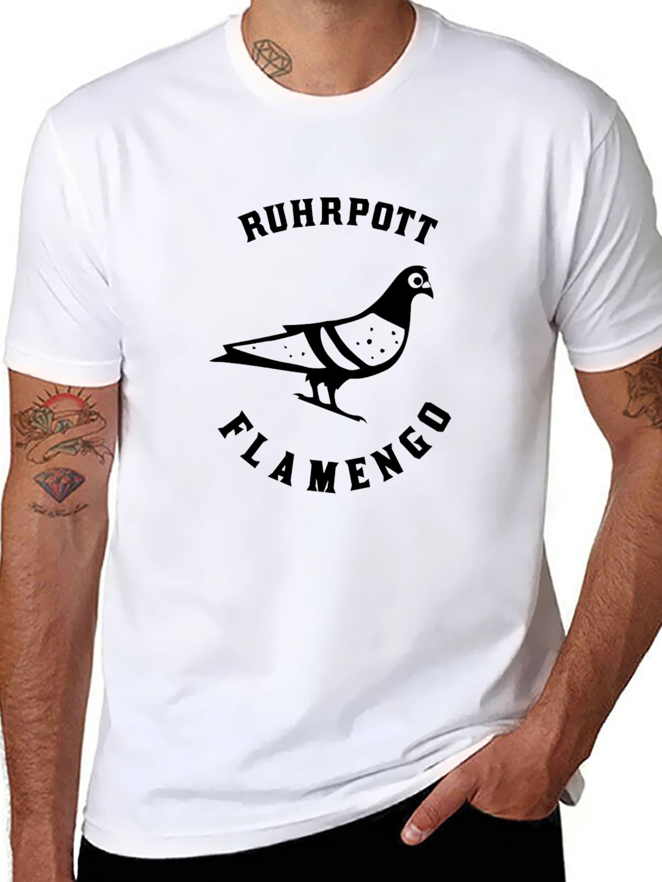 Ruhrpott Flamengo Pigeon Graphic T-Shirt