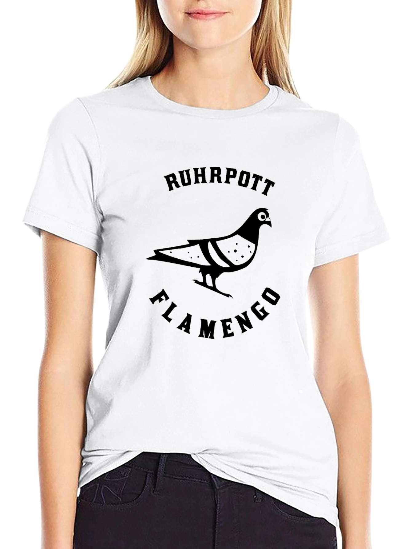 Ruhrpott Flamengo Pigeon Graphic T-Shirt