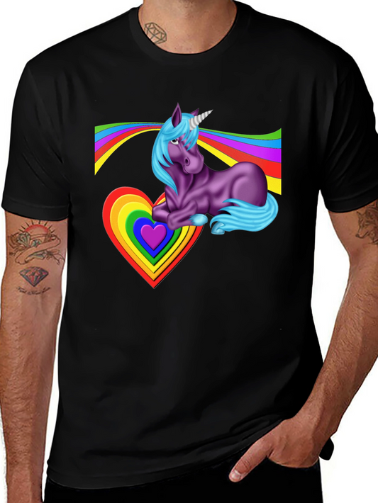 Rainbow Unicorn Heart T-Shirt - Fun & Unique Graphic Tee
