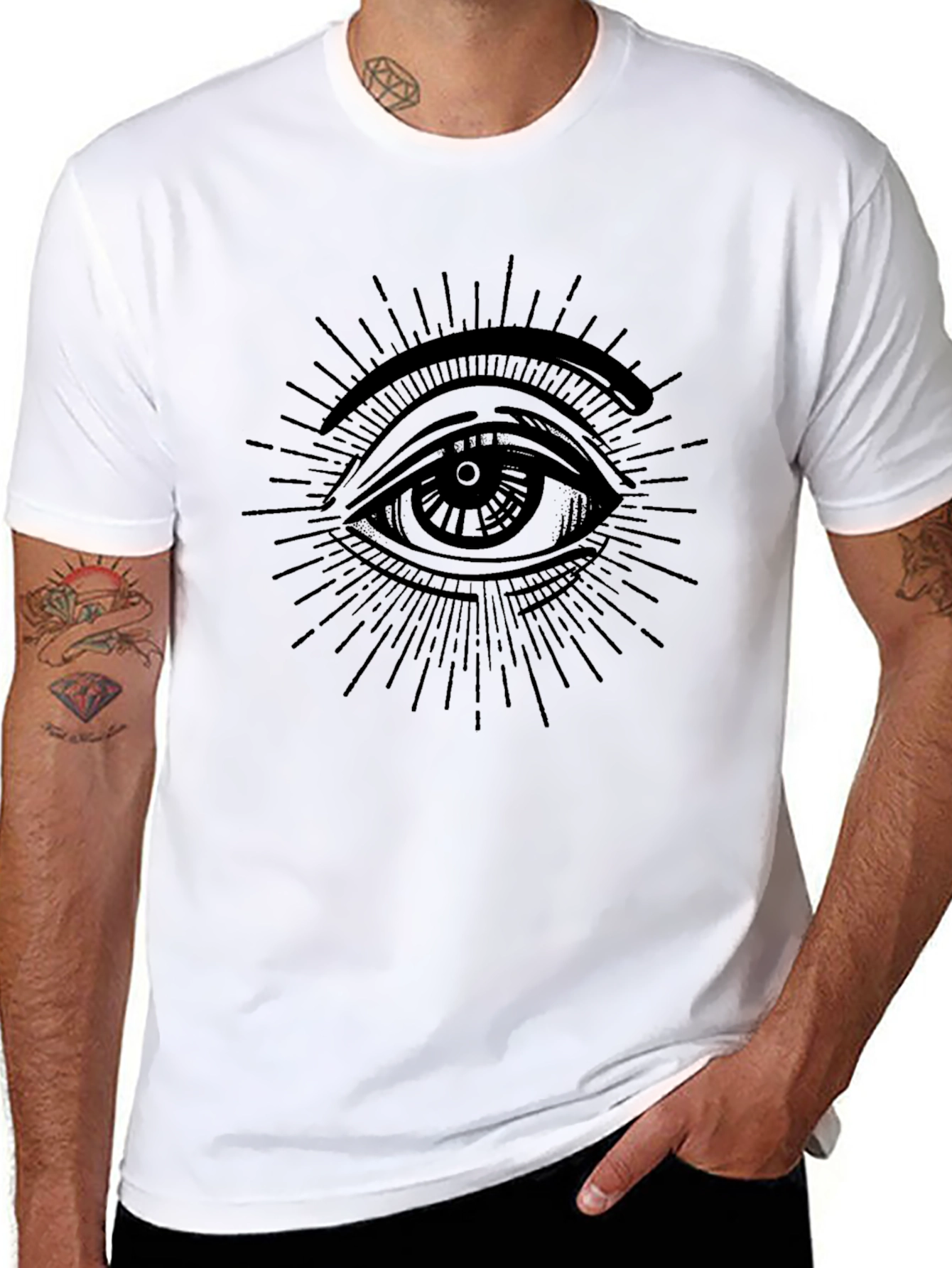 Mens Black Eye Graphic T-Shirt
