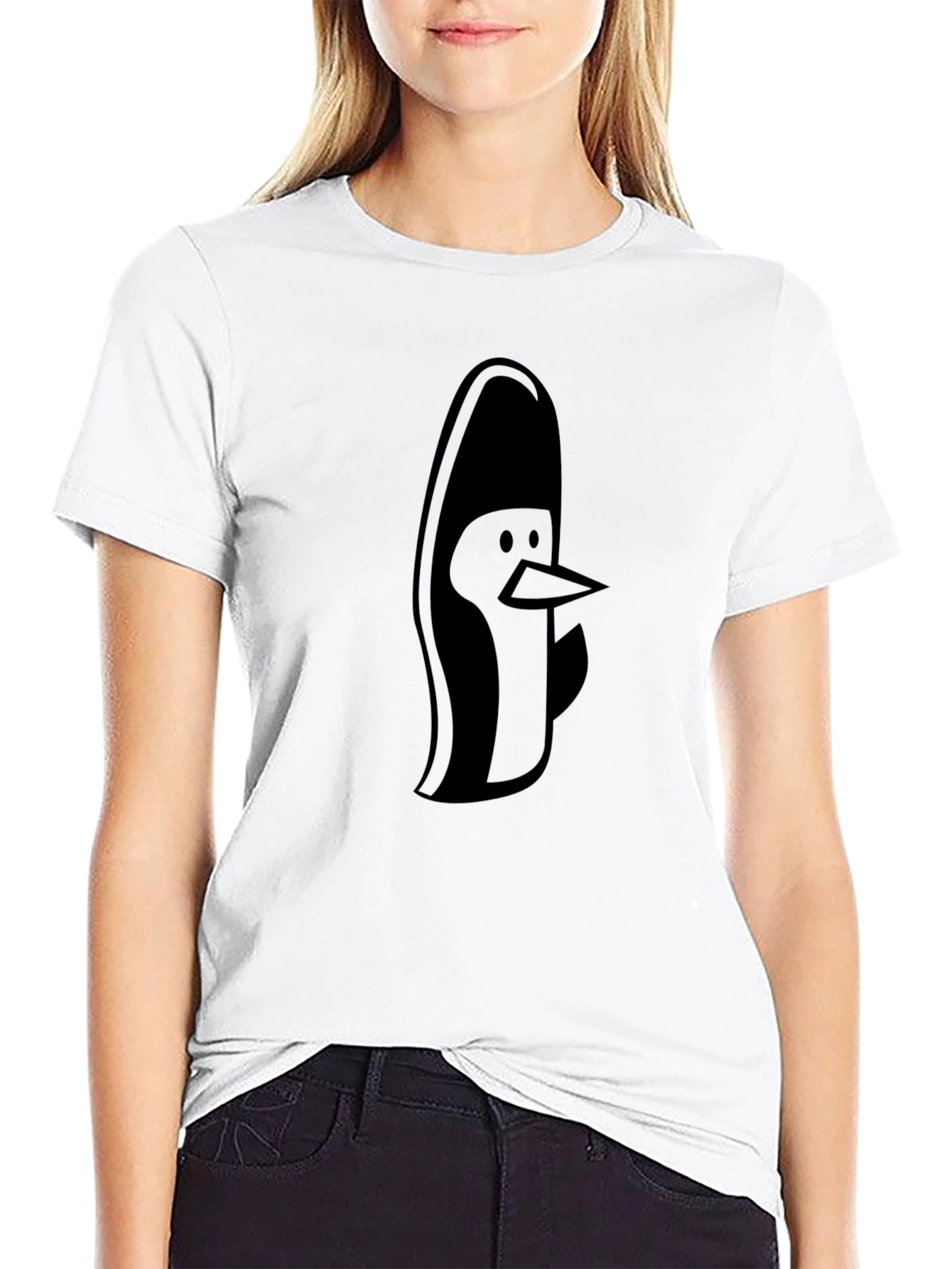 Black Penguin Graphic Tee - Cool Casual Style