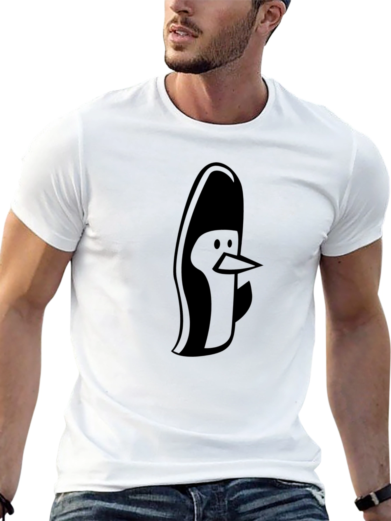 Black Penguin Graphic Tee - Cool Casual Style