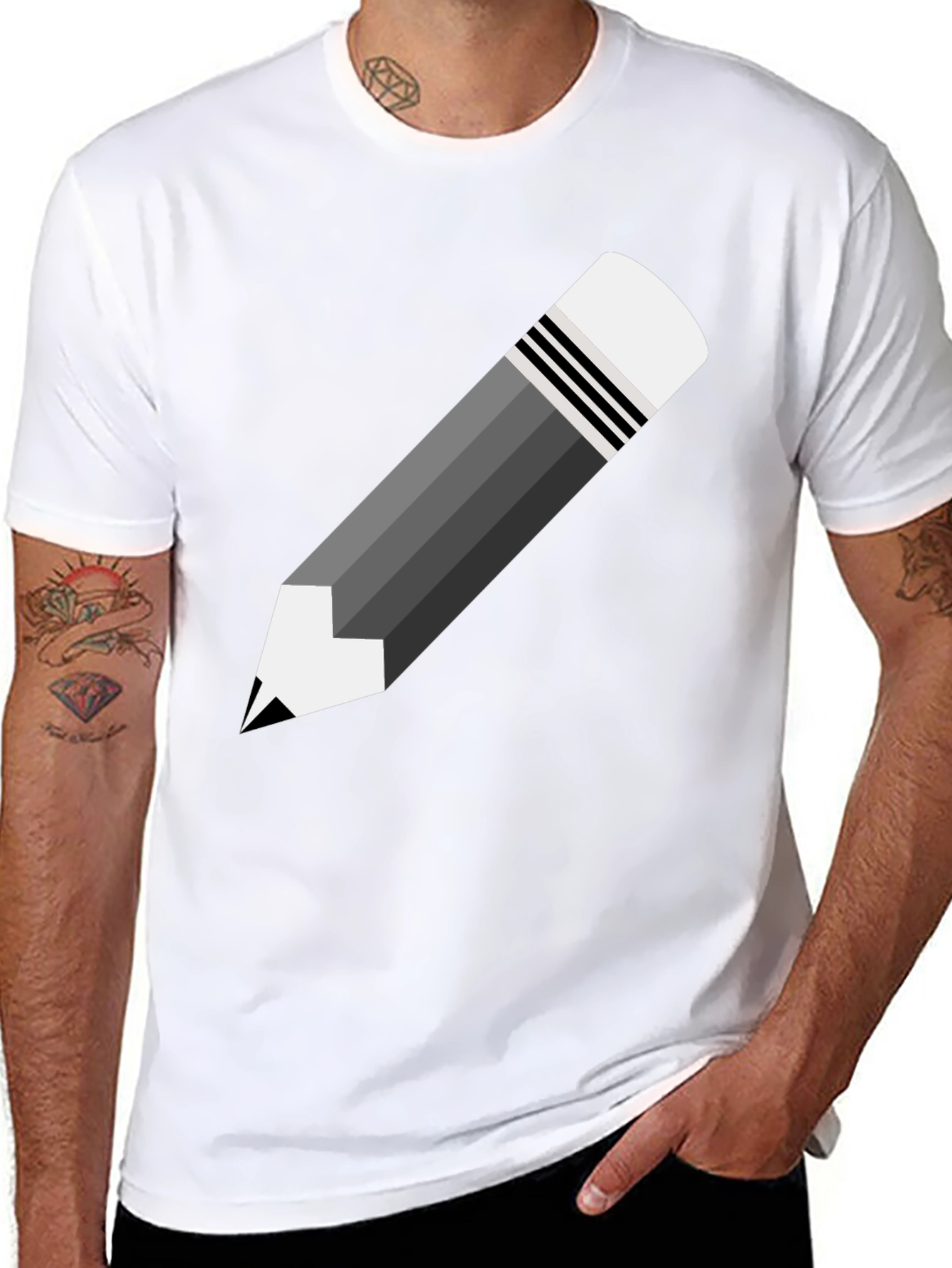 Pencil Graphic T-Shirt - Stylish & Unique Design