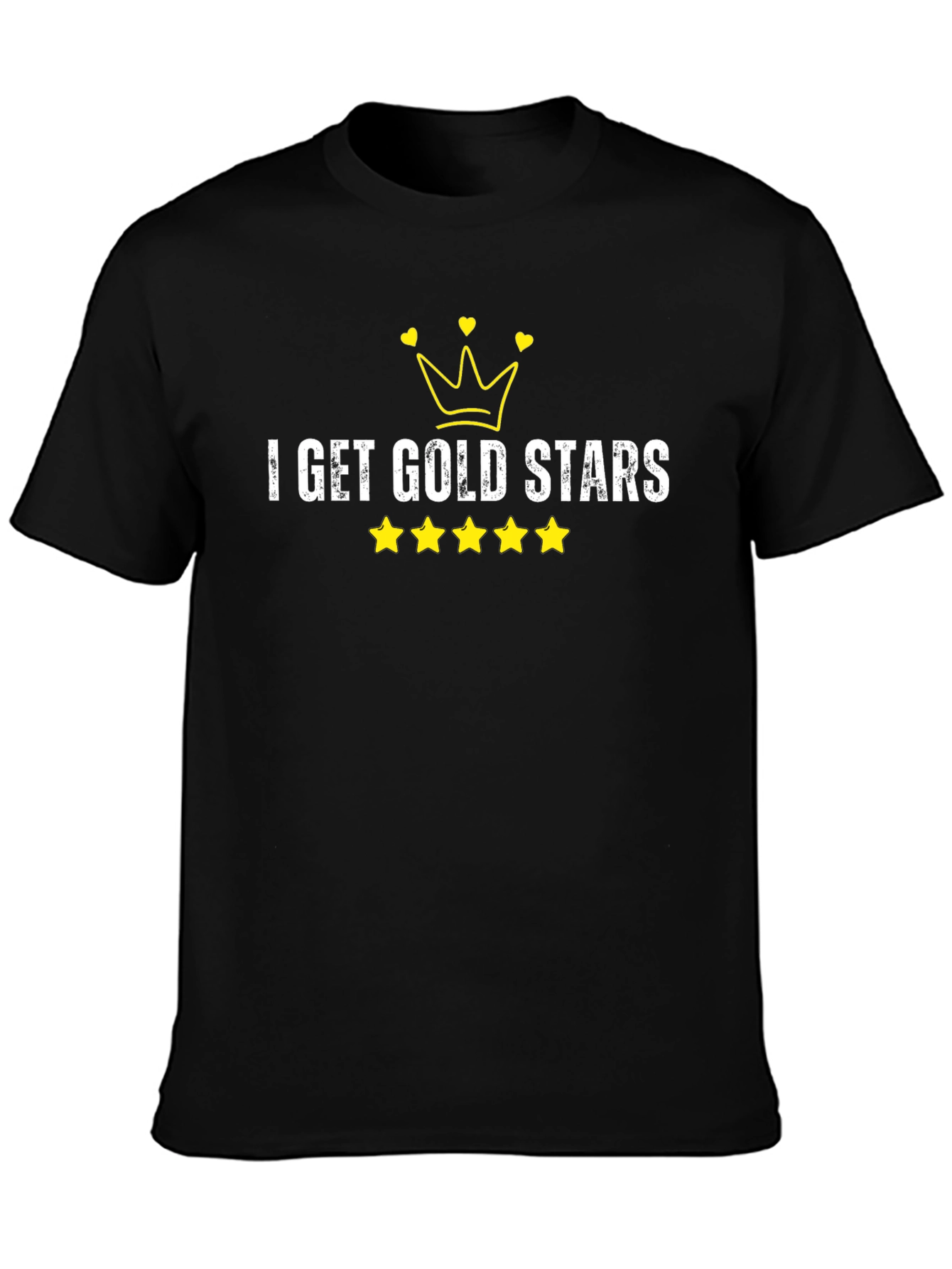 I Get Gold Stars Black T-Shirt