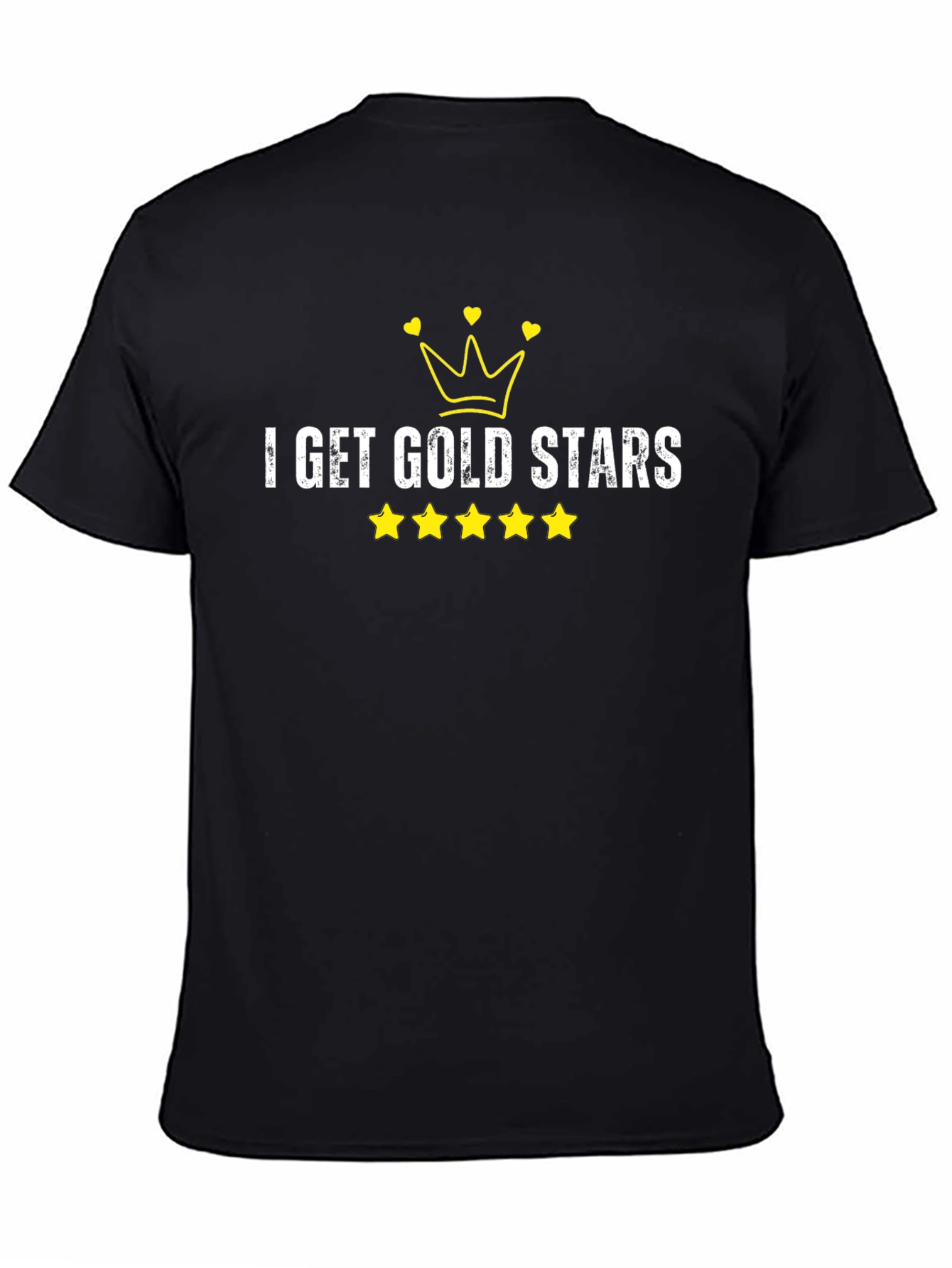 I Get Gold Stars Black T-Shirt