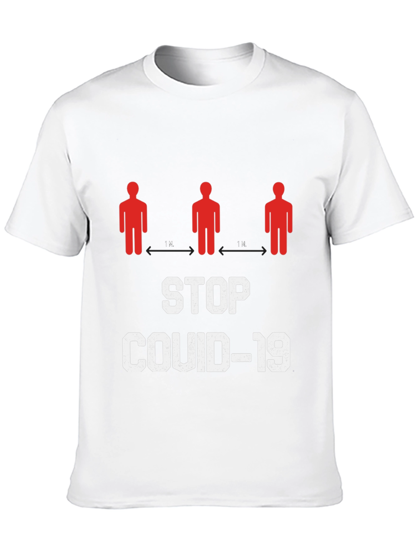 Stop Covid-19 Graphic T-Shirt - Social Distancing Tee