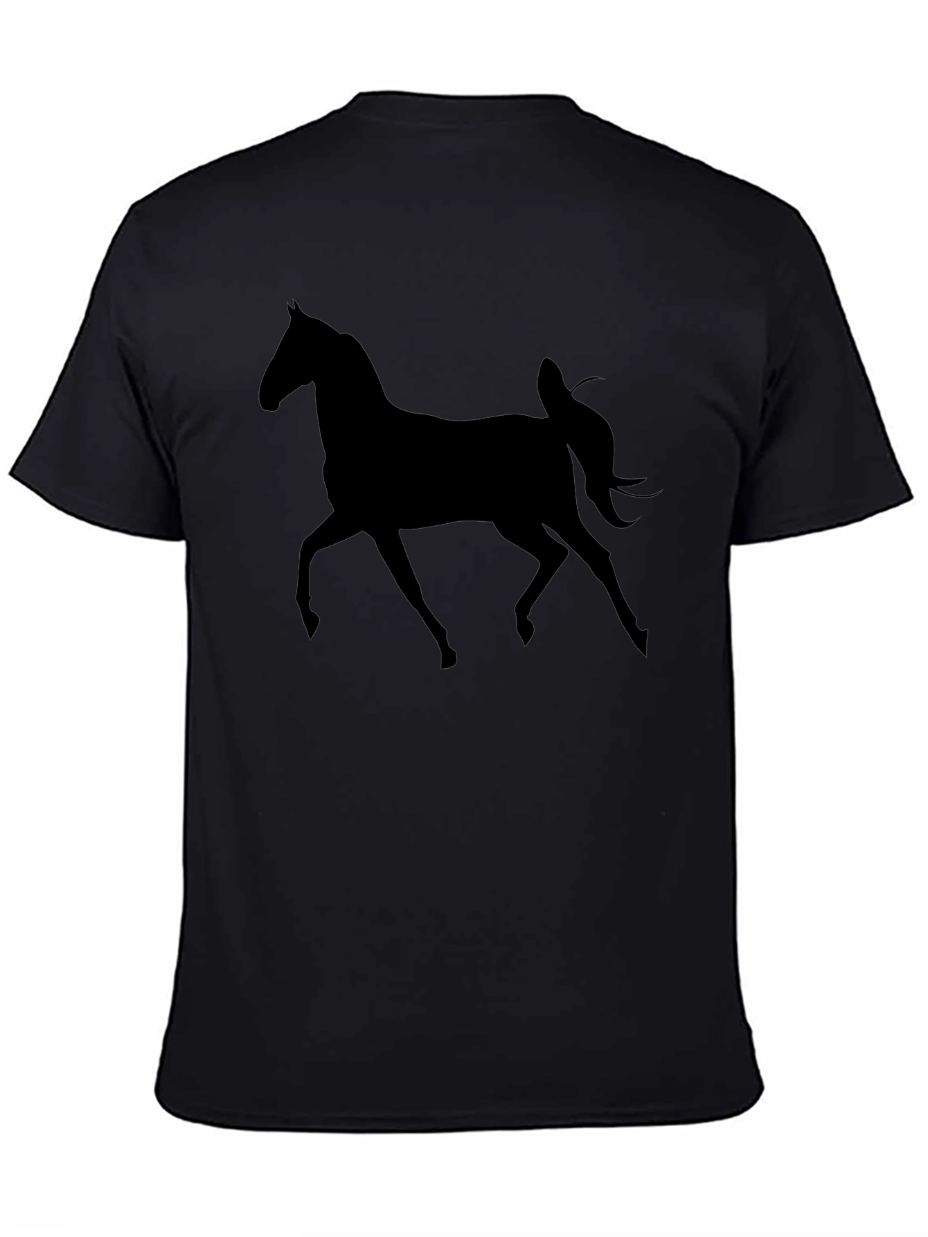 Black Horse Graphic Tee - Stylish Mens T-Shirt