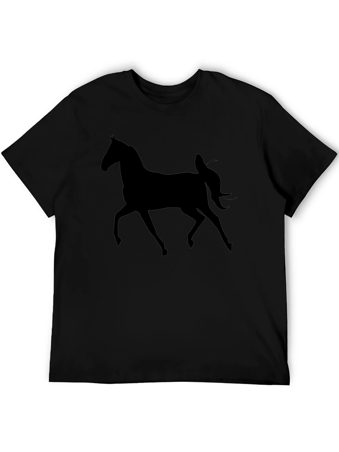 Black Horse Graphic Tee - Stylish Mens T-Shirt