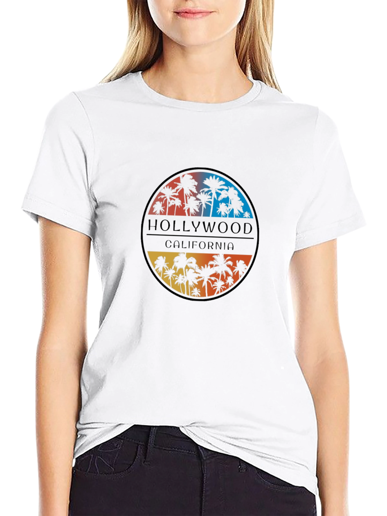 Hollywood California Palms Graphic Tee