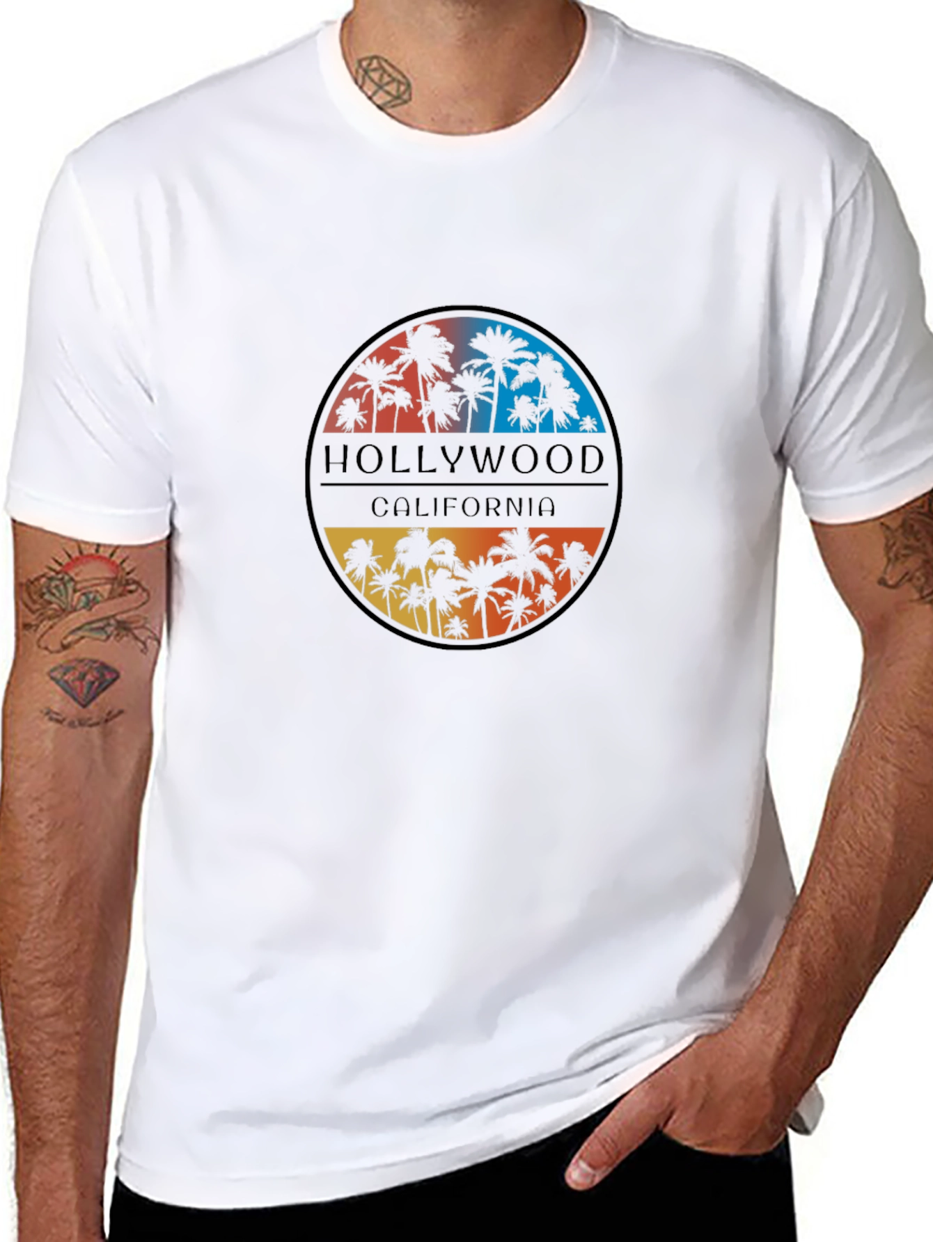 Hollywood California Palms Graphic Tee