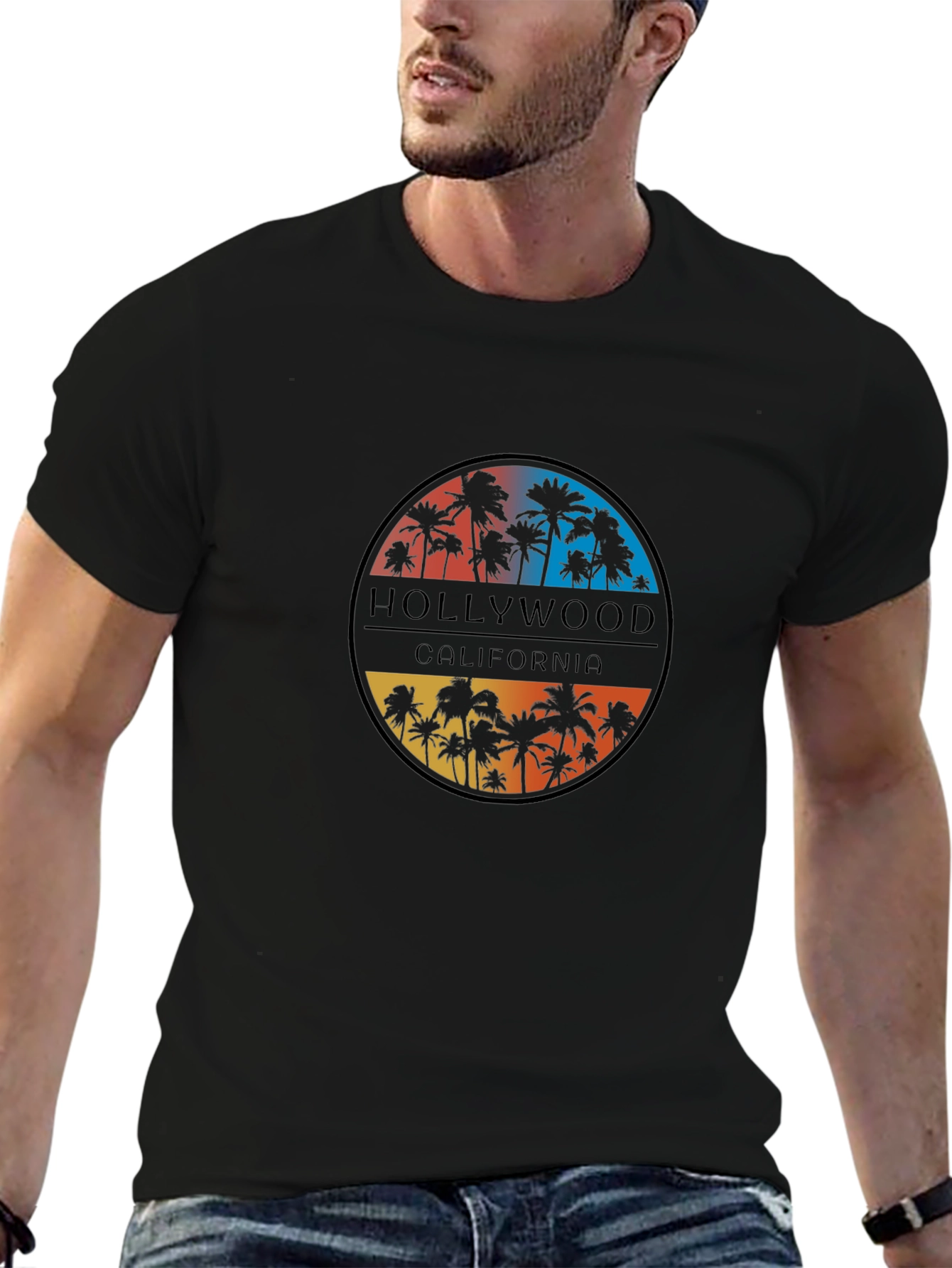 Hollywood California Palms Graphic Tee