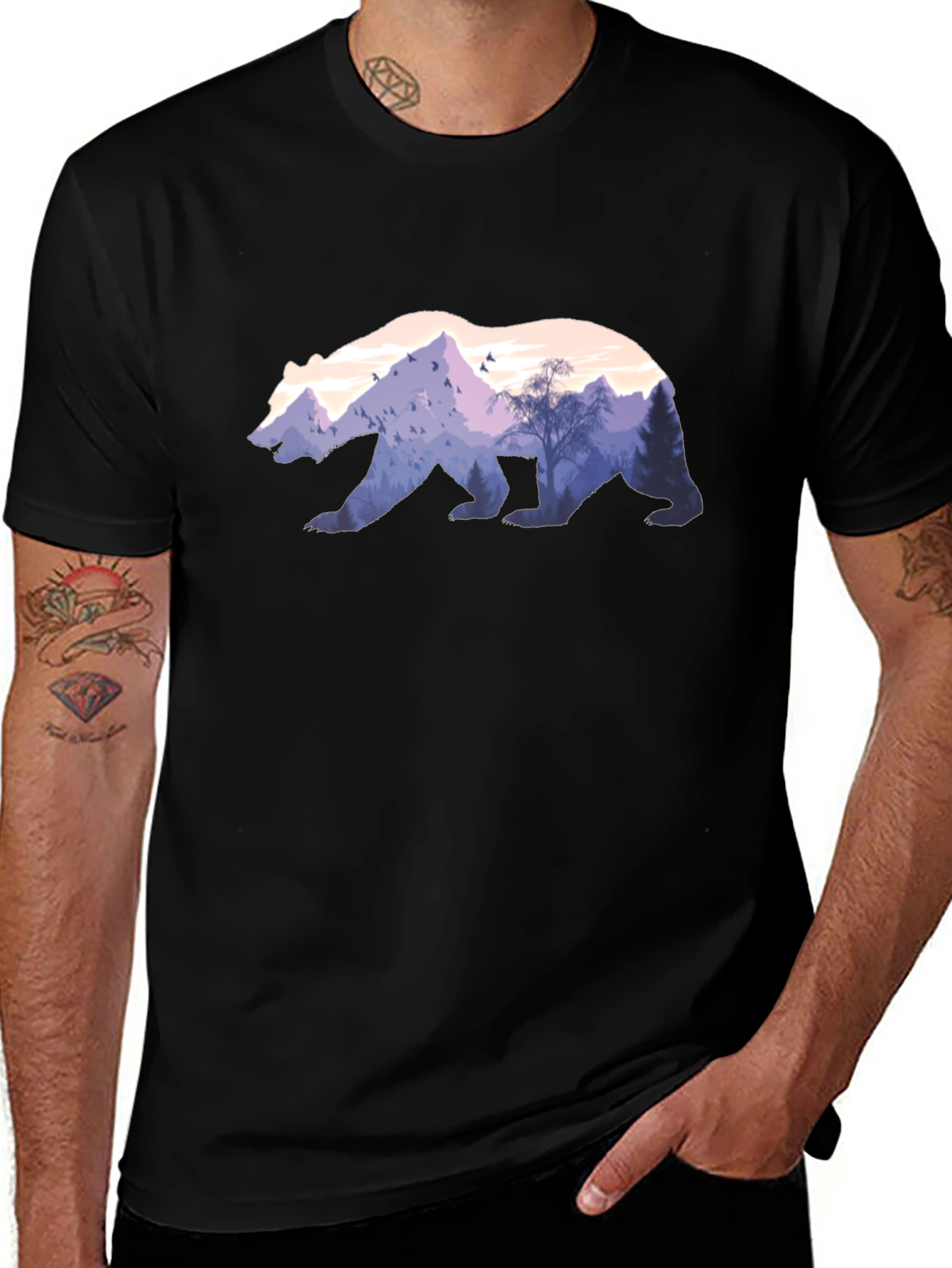 Nature Bear Graphic T-Shirt