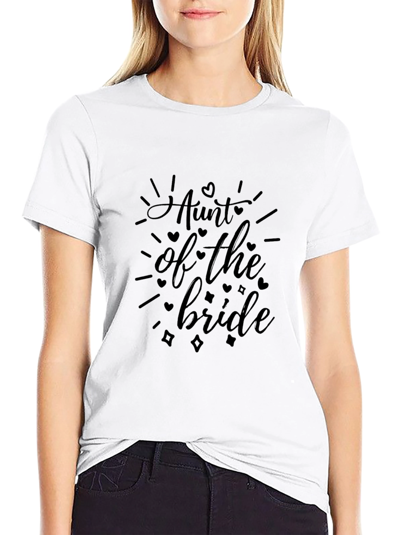 Aunt of the Bride Black T-Shirt