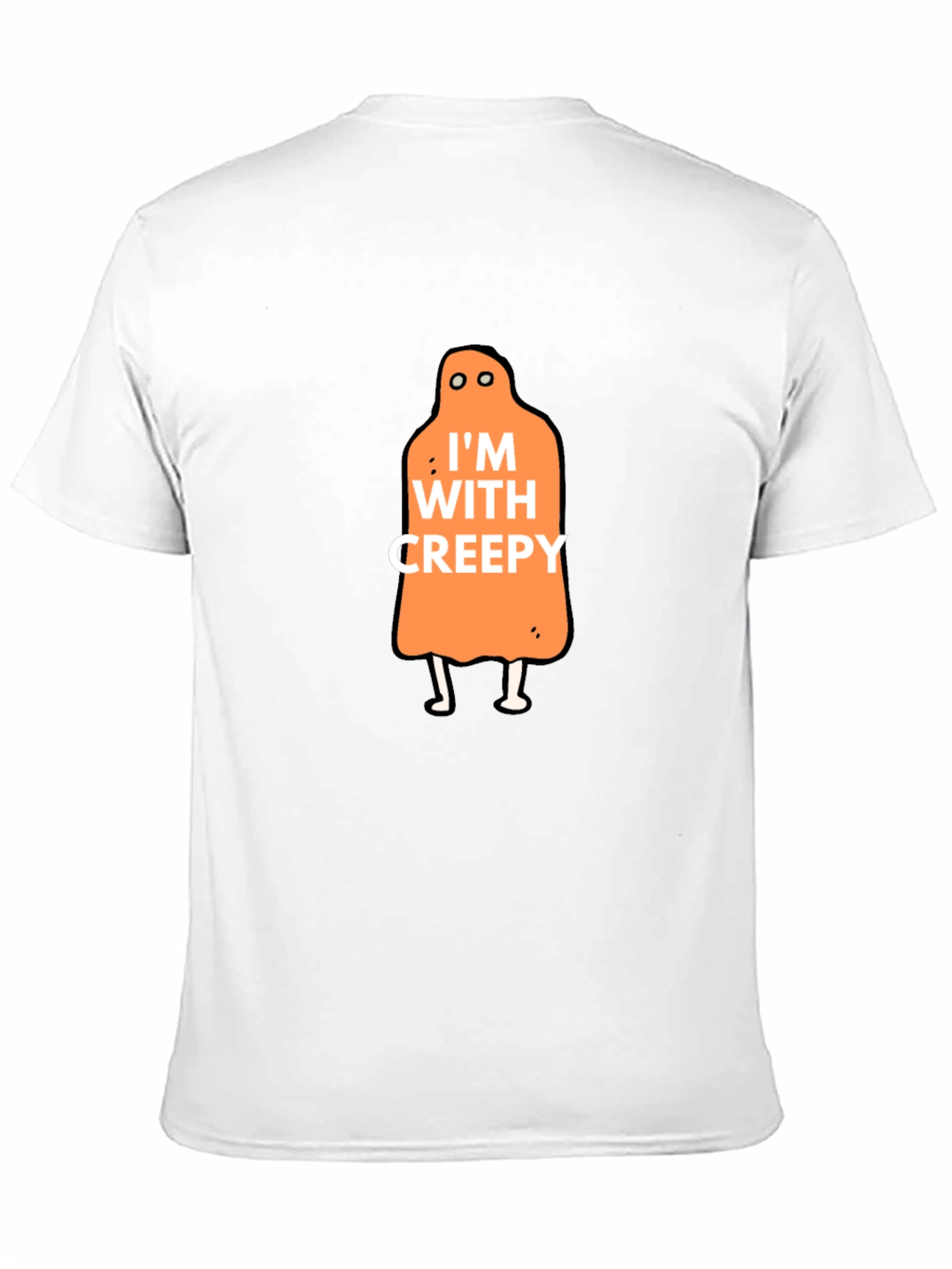 Im With Creepy Halloween Graphic Tee - Black