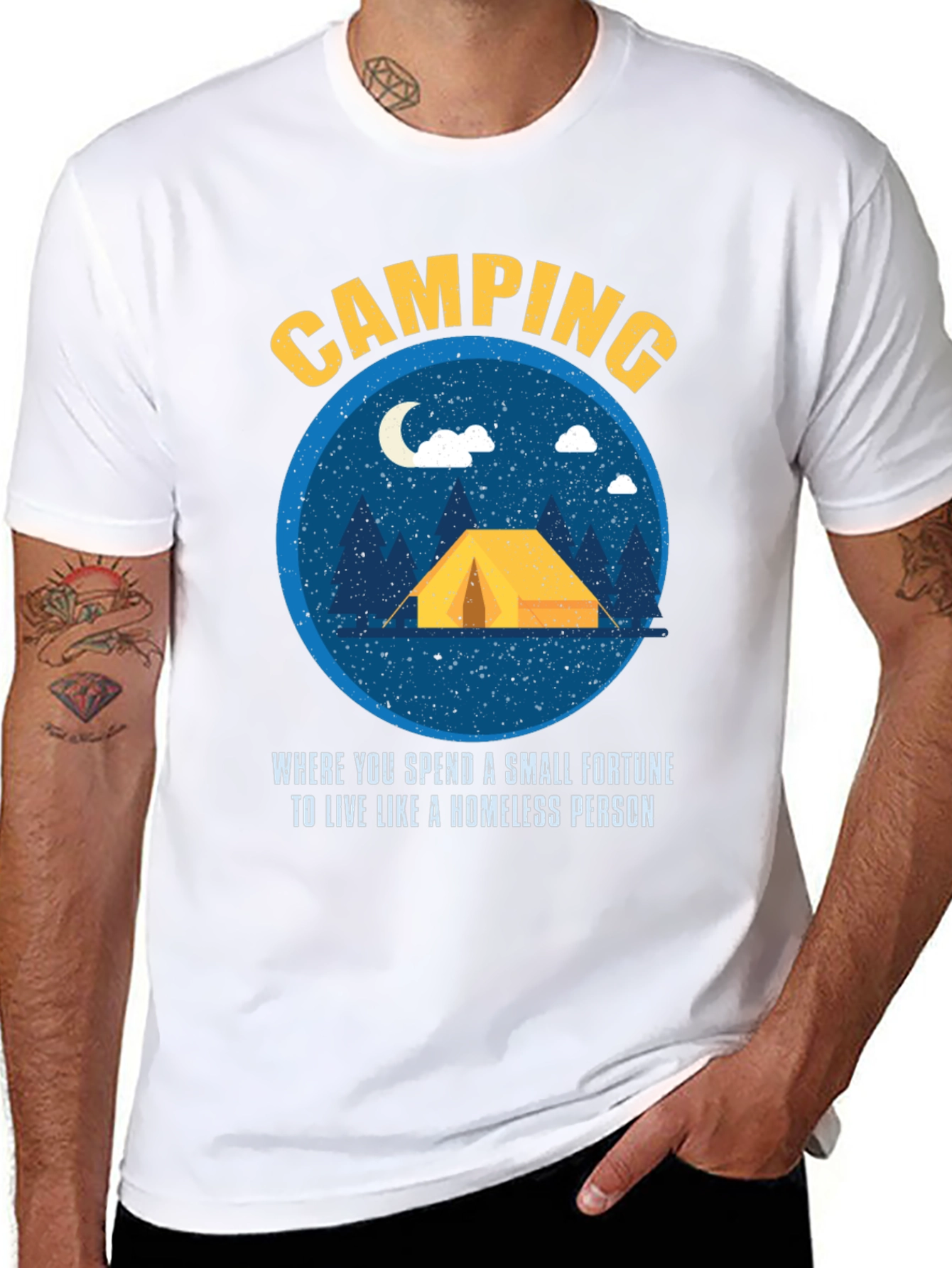 Camping Fortune Funny Graphic Tee