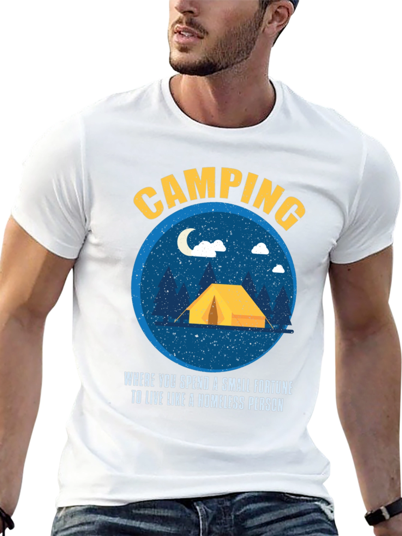 Camping Fortune Funny Graphic Tee