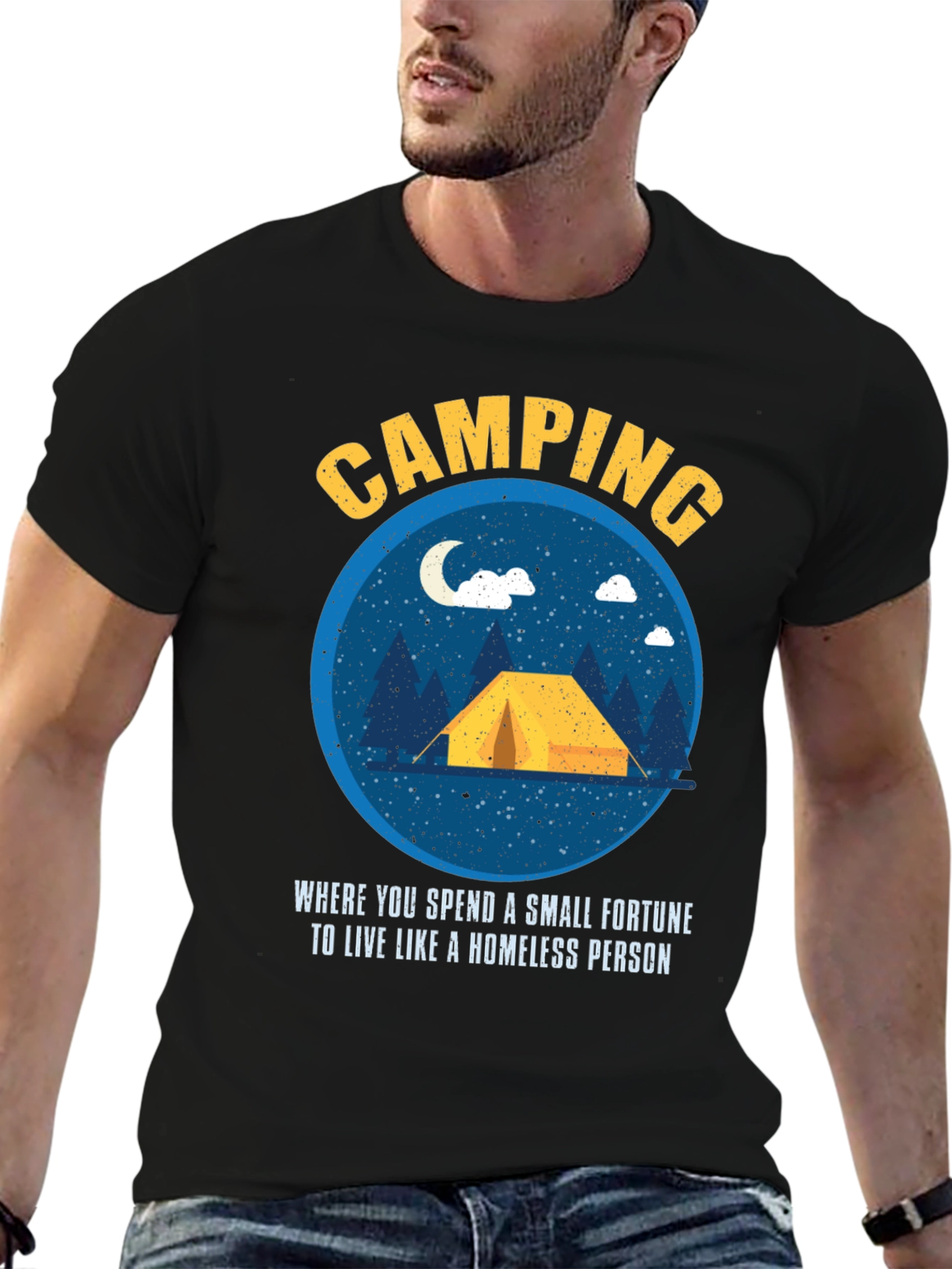 Camping Fortune Funny Graphic Tee