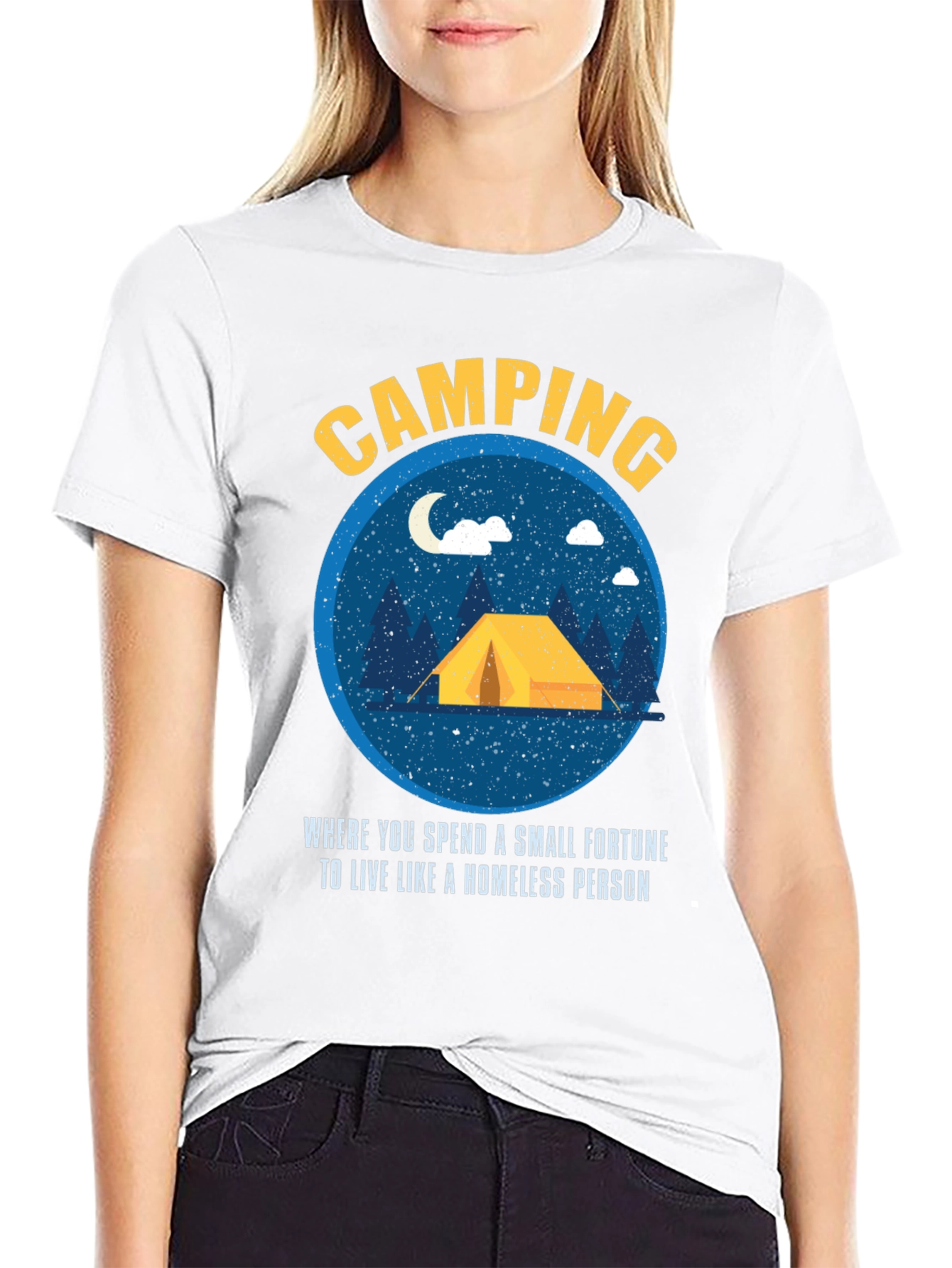 Camping Fortune Funny Graphic Tee