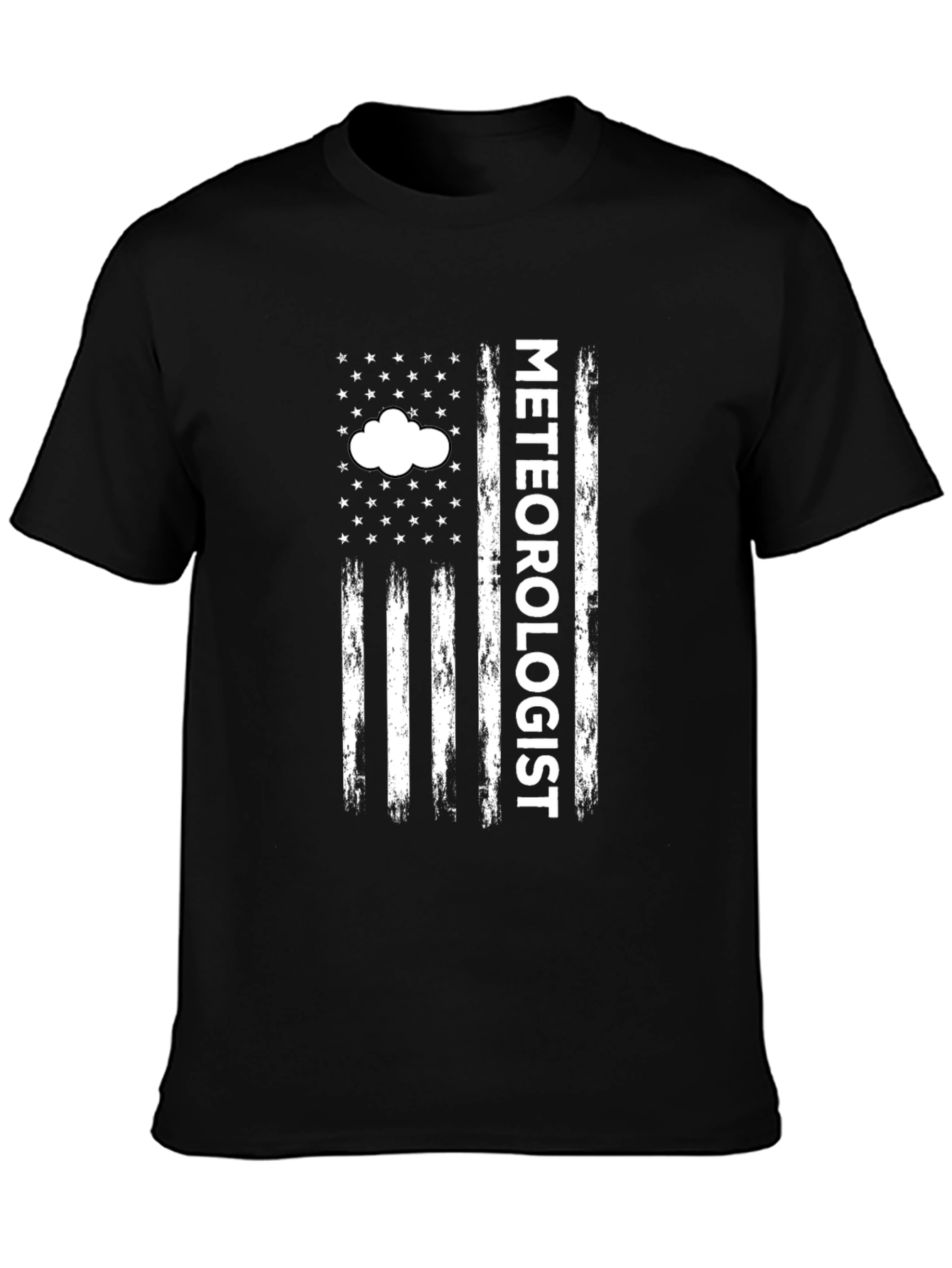 Meteorologist American Flag Style Graphic T-Shirt