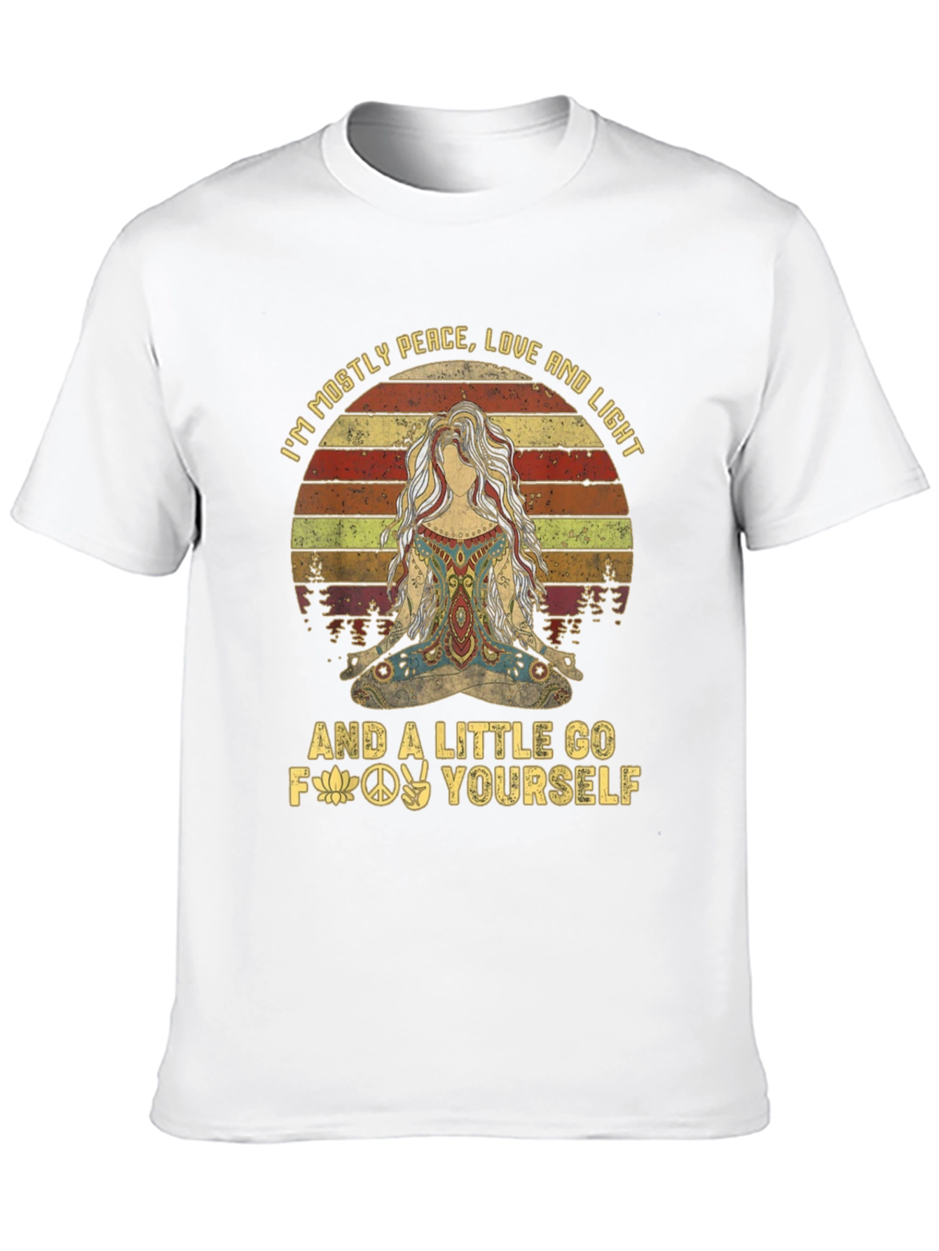 Peace Love Light T-Shirt - Funny Graphic Tee