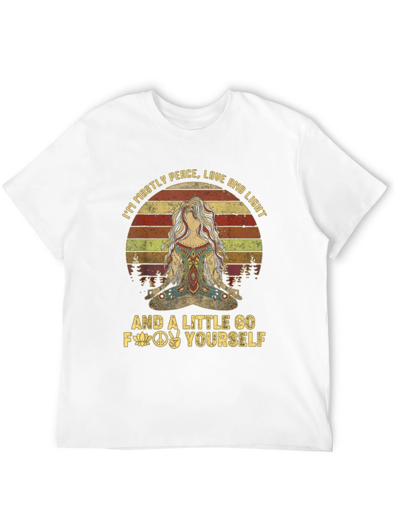 Peace Love Light T-Shirt - Funny Graphic Tee