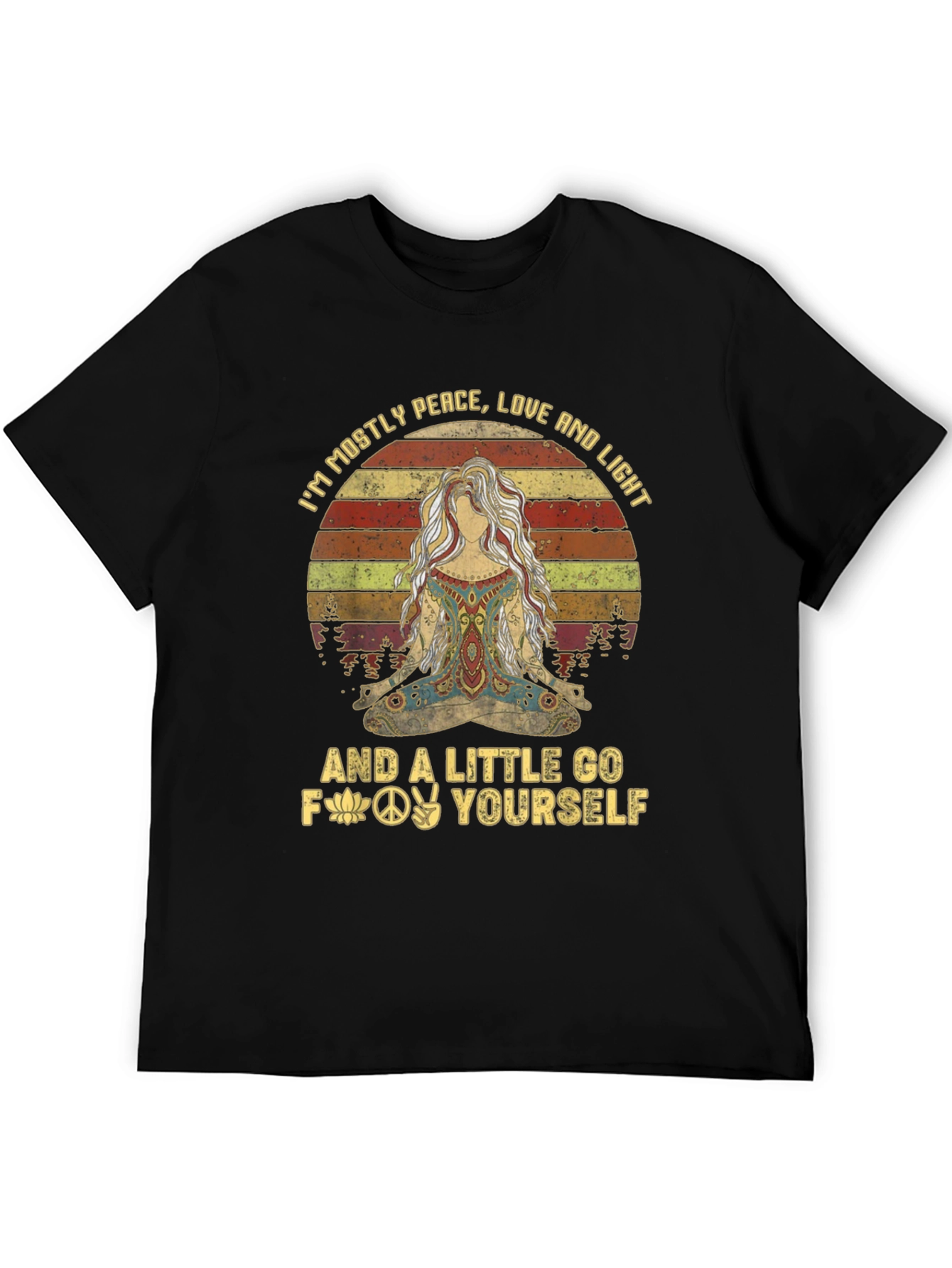 Peace Love Light T-Shirt - Funny Graphic Tee
