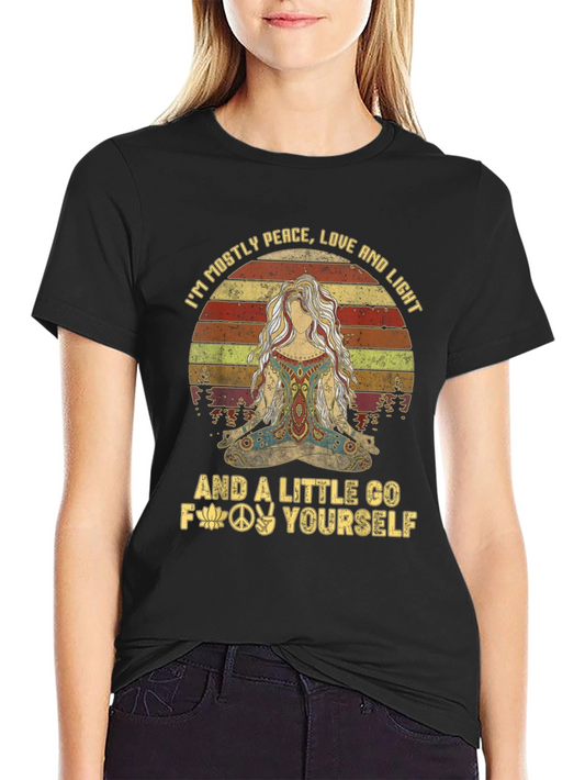 Peace Love Light T-Shirt - Funny Graphic Tee