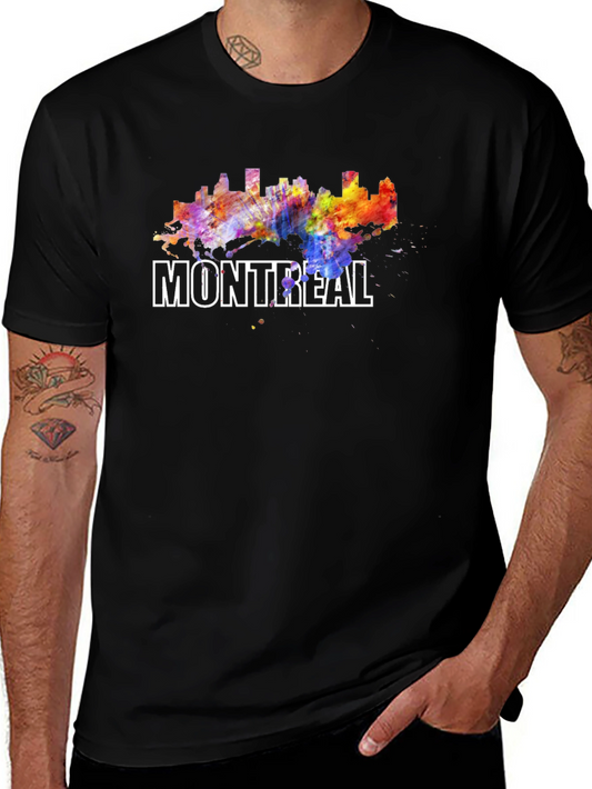 Montreal Skyline Watercolor Graphic T-Shirt