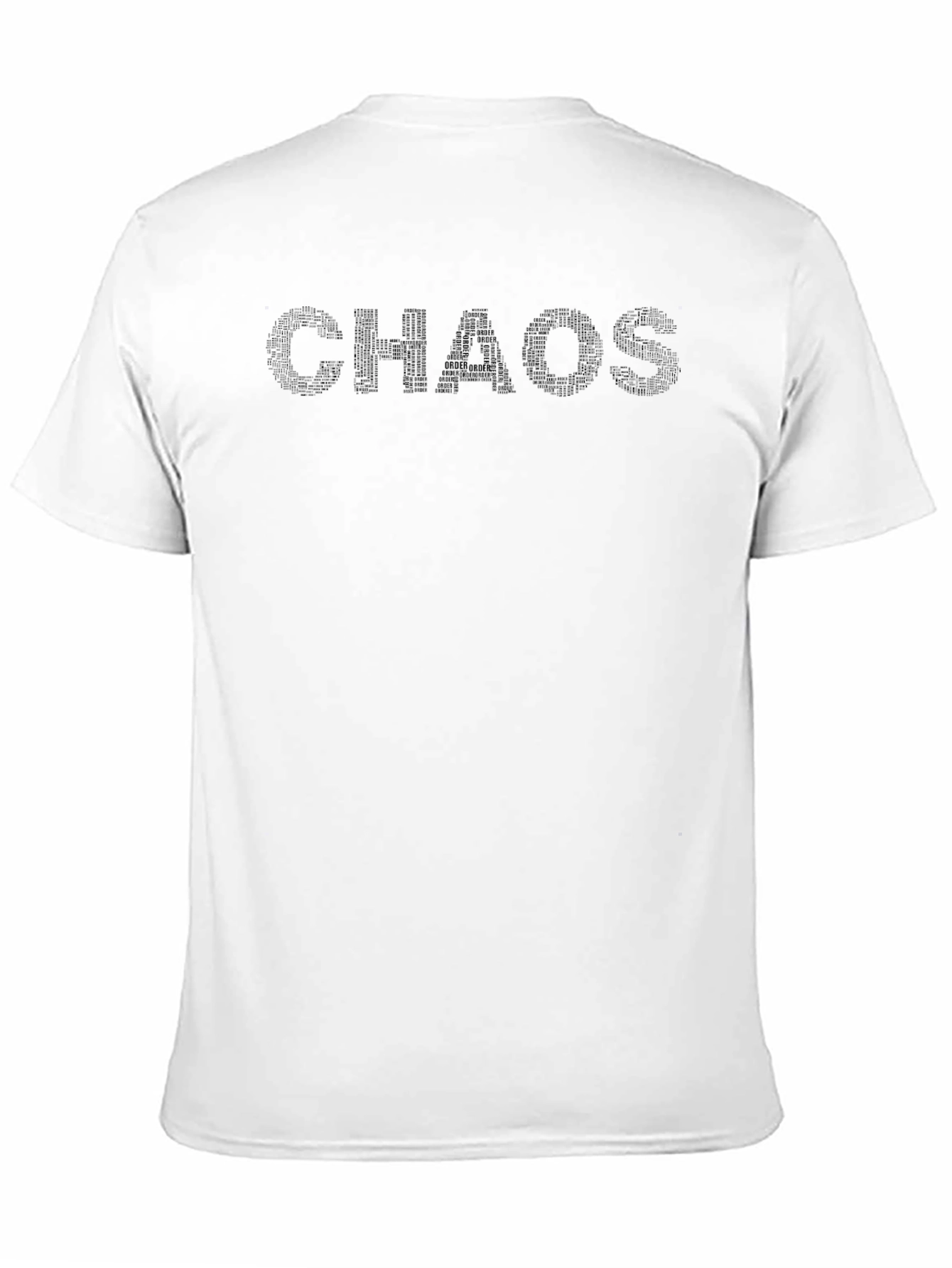 Mens Black Chaos Graphic Crew Neck T-Shirt