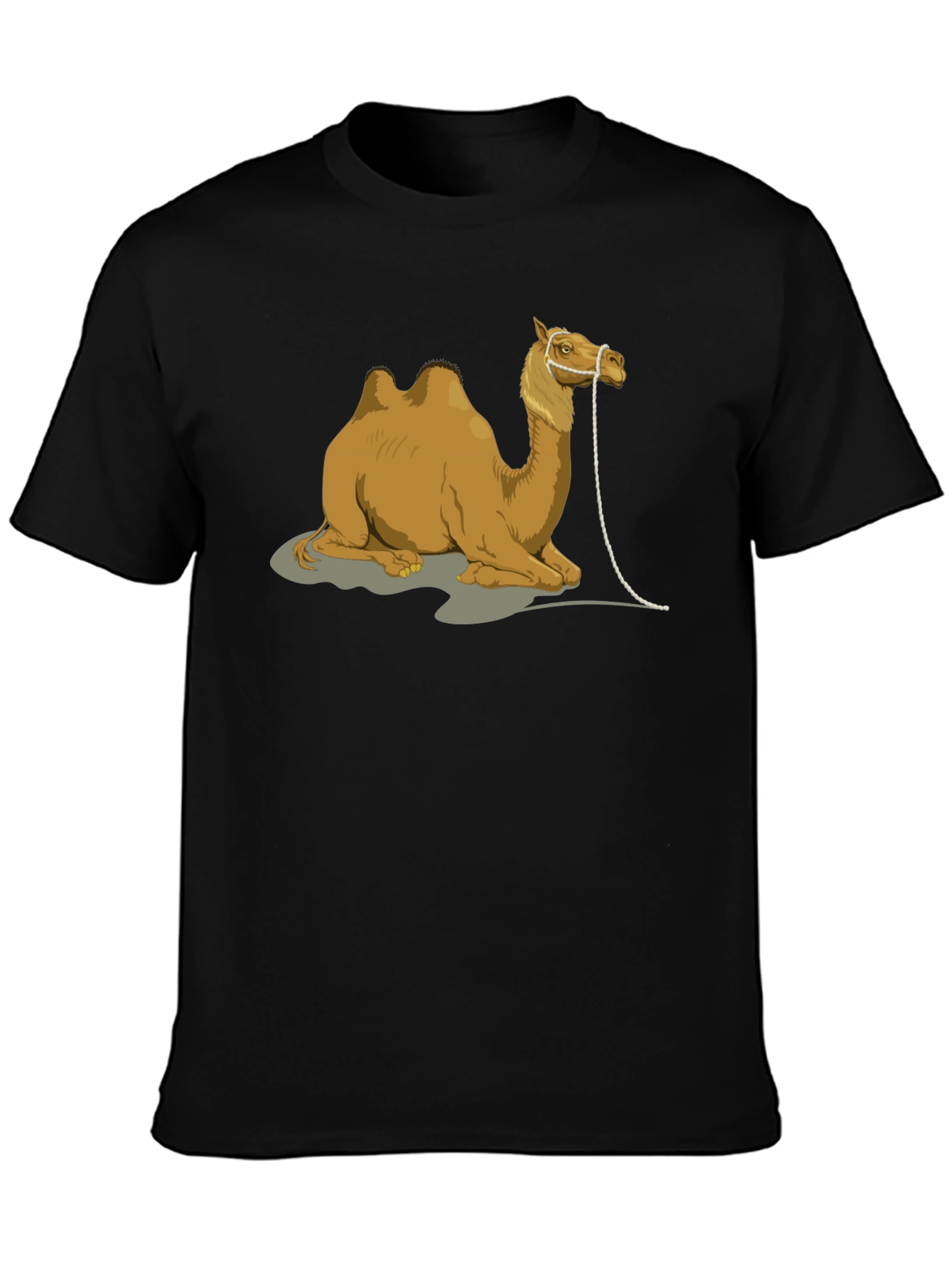 Camel Graphic Print Crew Neck T-Shirt
