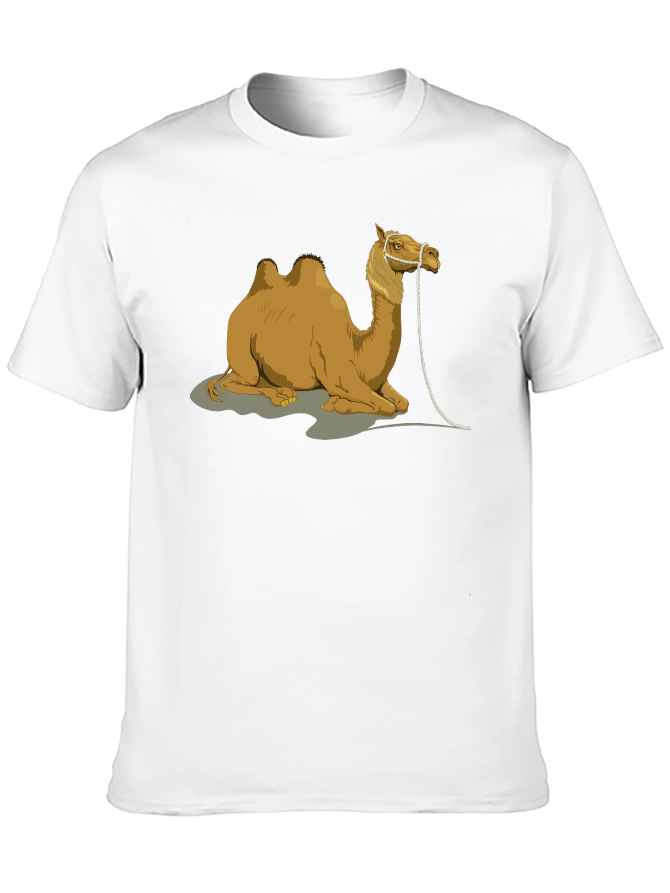 Camel Graphic Print Crew Neck T-Shirt
