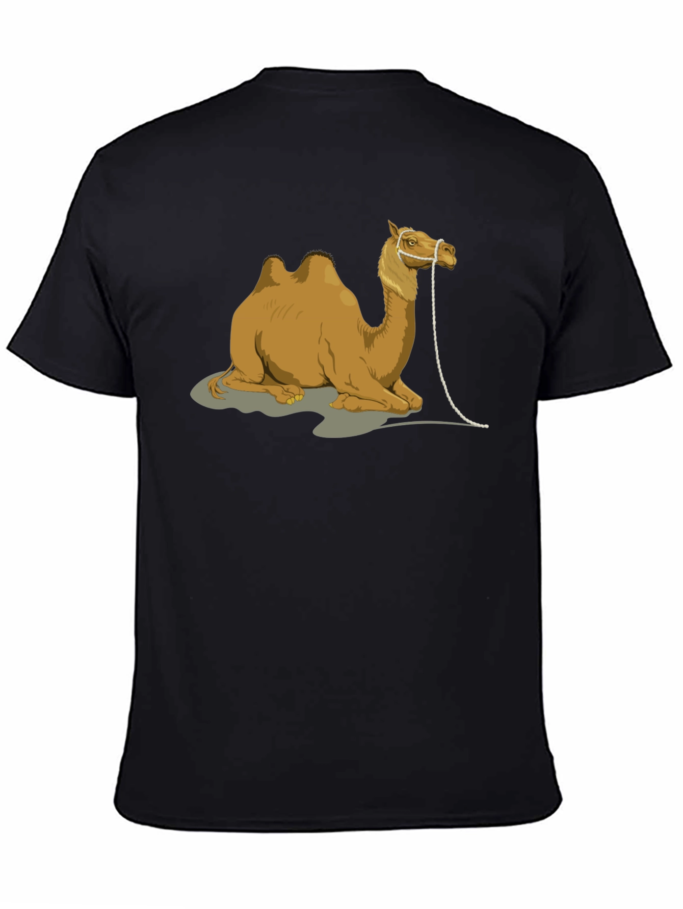 Camel Graphic Print Crew Neck T-Shirt