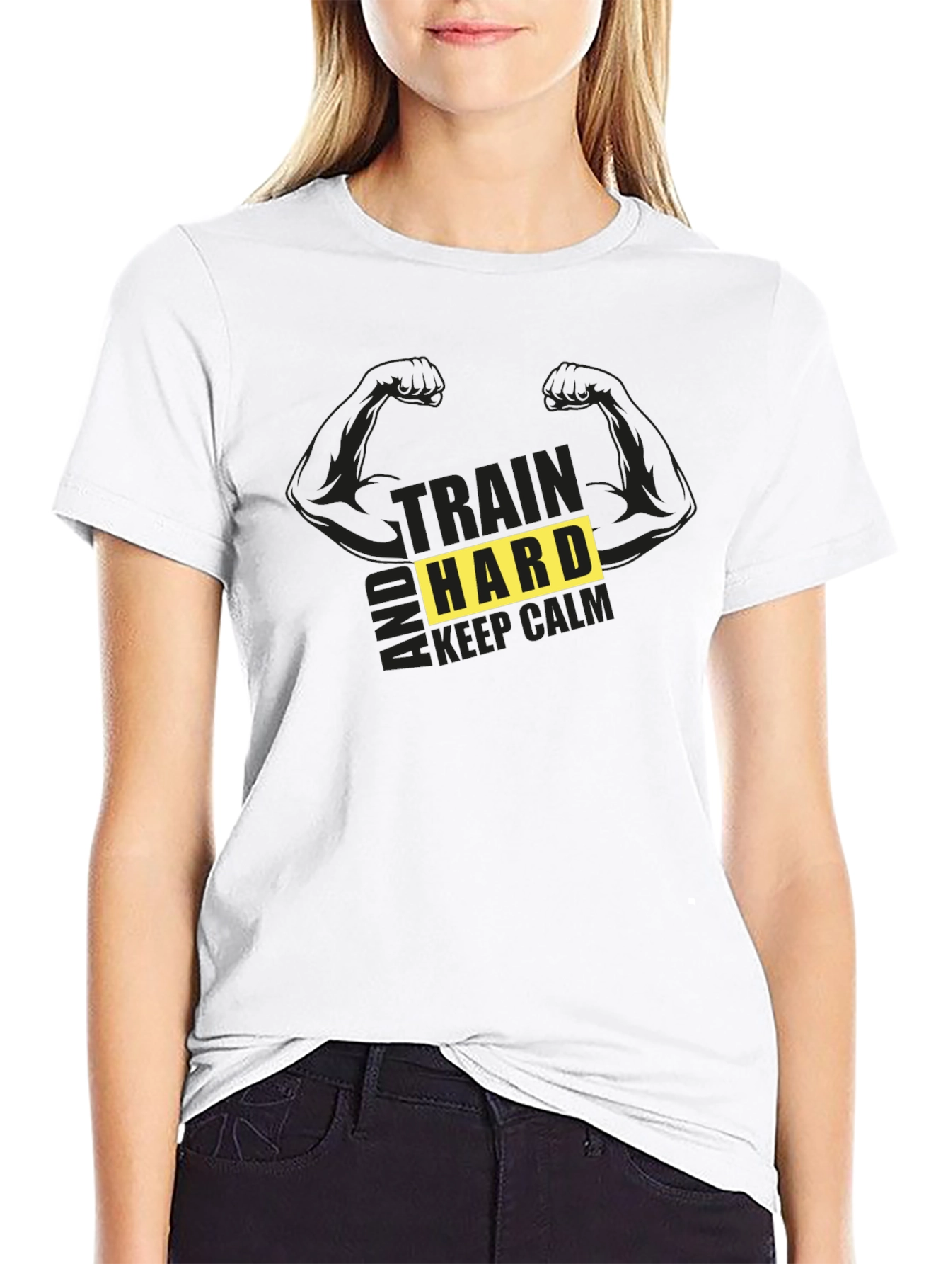 Train Hard T-Shirt - Motivational Gym Workout Tee