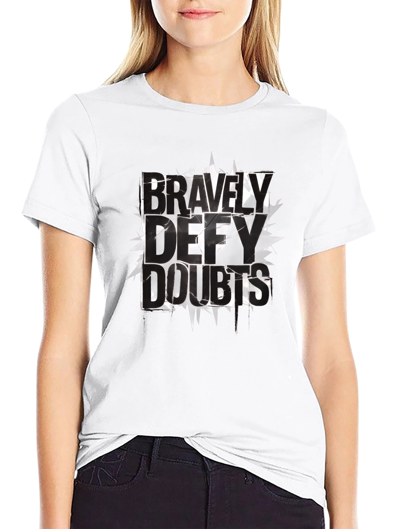 Bravely Defy Doubts Graphic T-Shirt