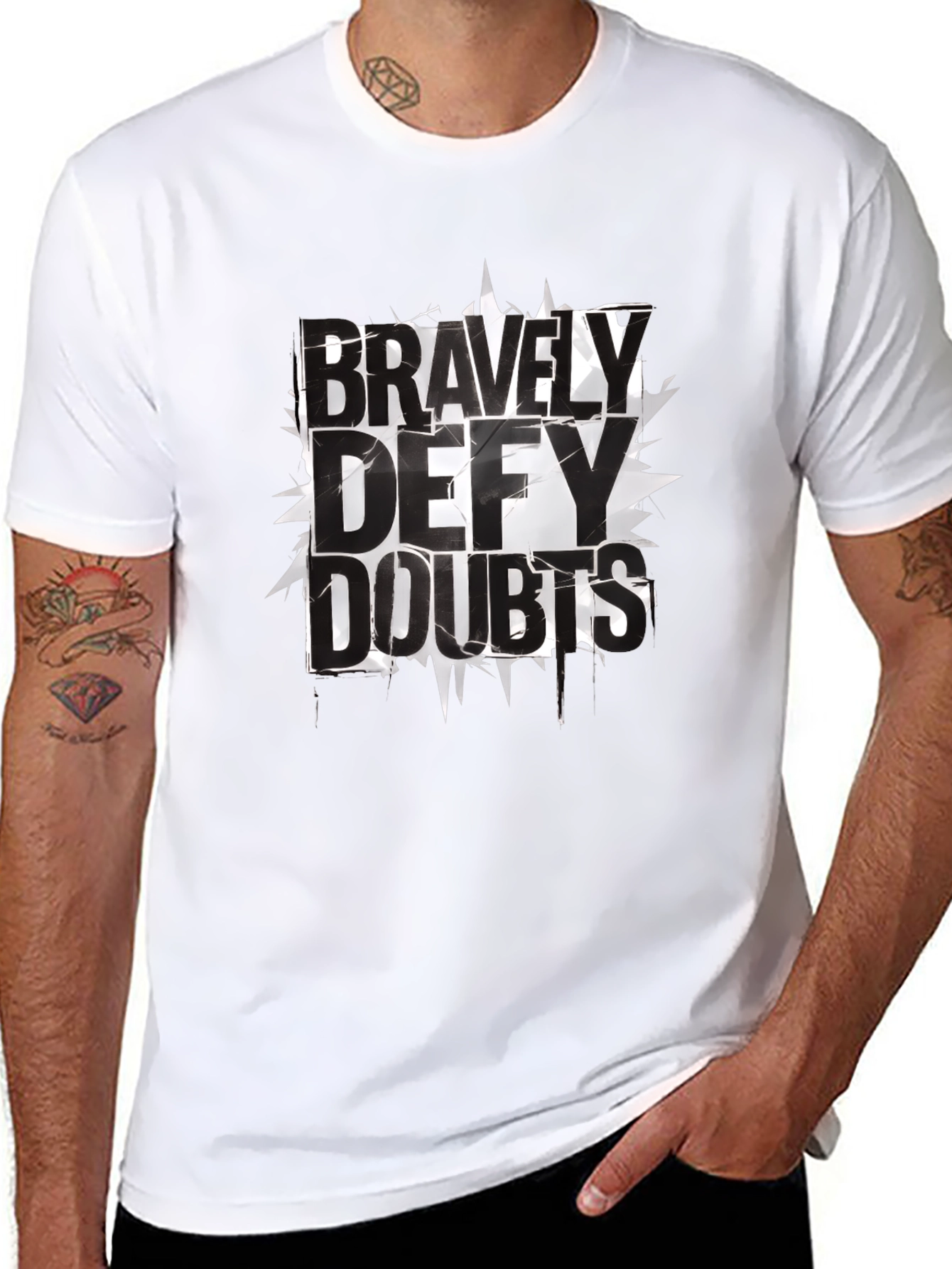 Bravely Defy Doubts Graphic T-Shirt