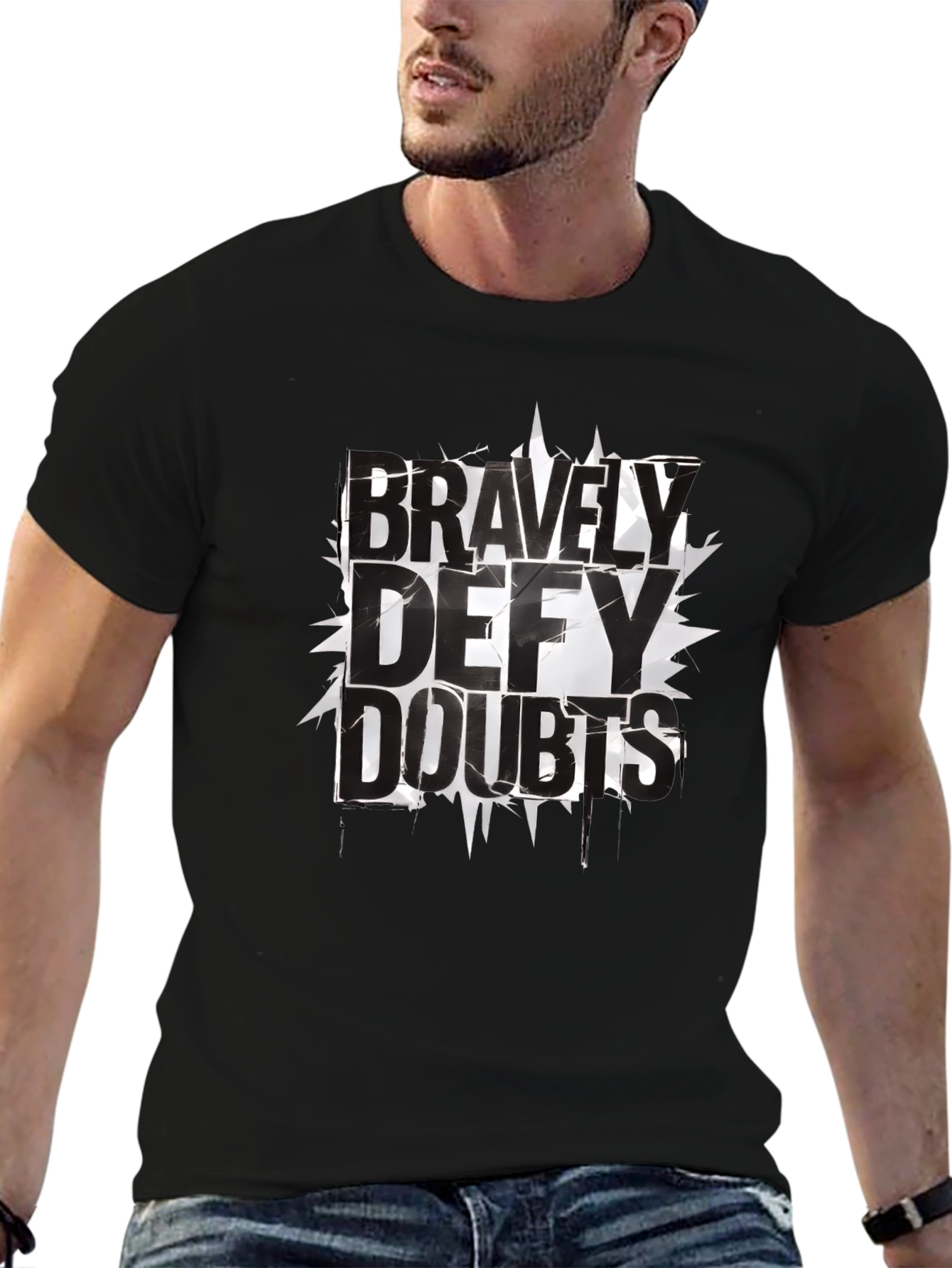 Bravely Defy Doubts Graphic T-Shirt