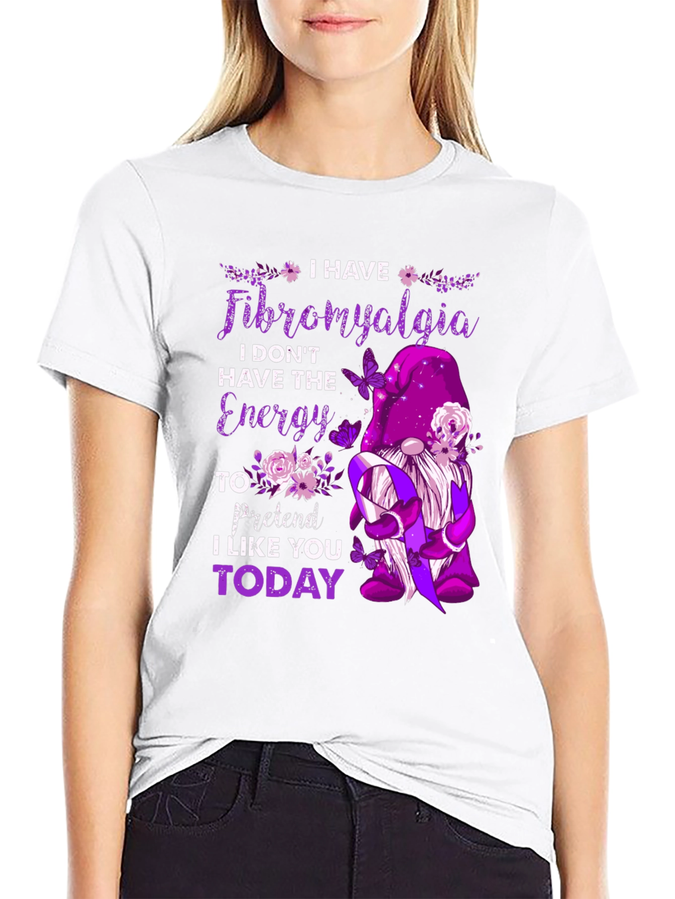 Fibromyalgia Awareness T-Shirt - I Dont Have The Energy