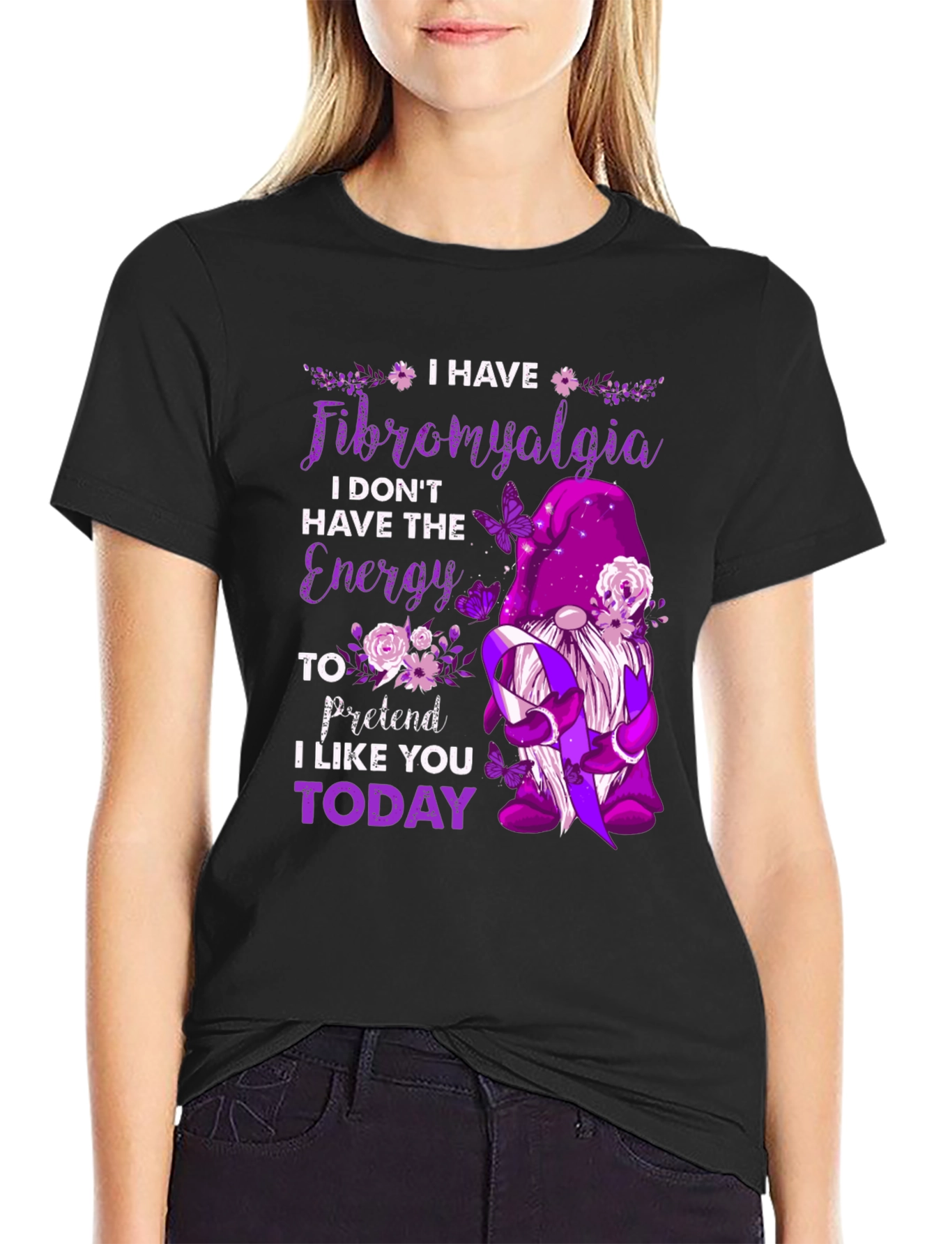 Fibromyalgia Awareness T-Shirt - I Dont Have The Energy