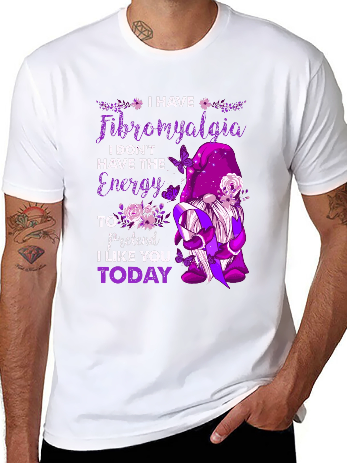 Fibromyalgia Awareness T-Shirt - I Dont Have The Energy